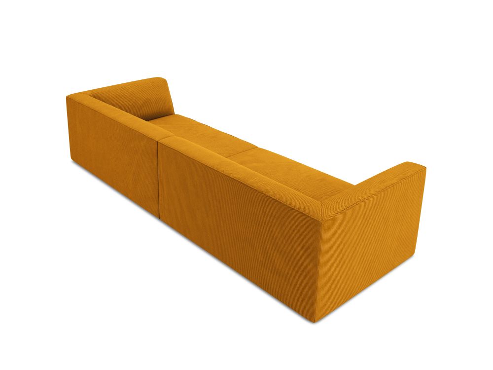 Cosmopolitan Design Sofa Siena 4-Sitzer Kord Scala Gelb