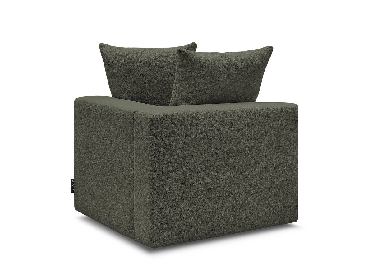 Bobochic Voltaire Eckmodul Melange-Stoff Grün Ecke rechts