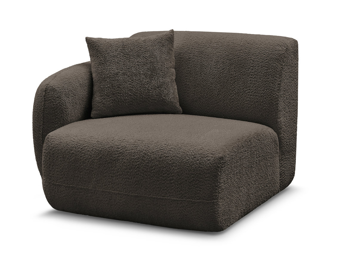 Bobochic Anda Sofamodul 1-Sitzer 104 × 103 cm Chenille Braun Ecke links