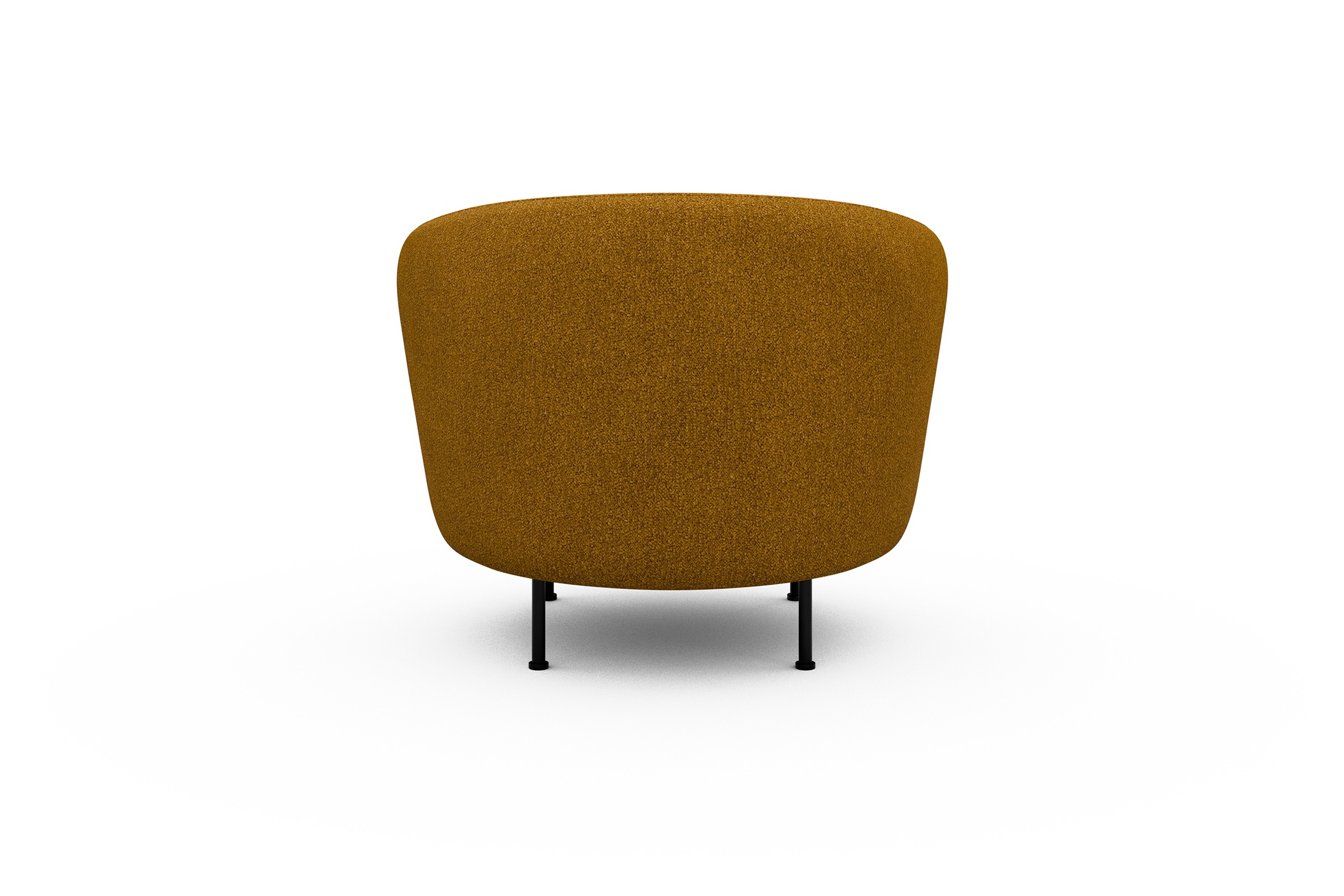 Sessel Ronda Metallbeine Schwarz Boucle-Ochre