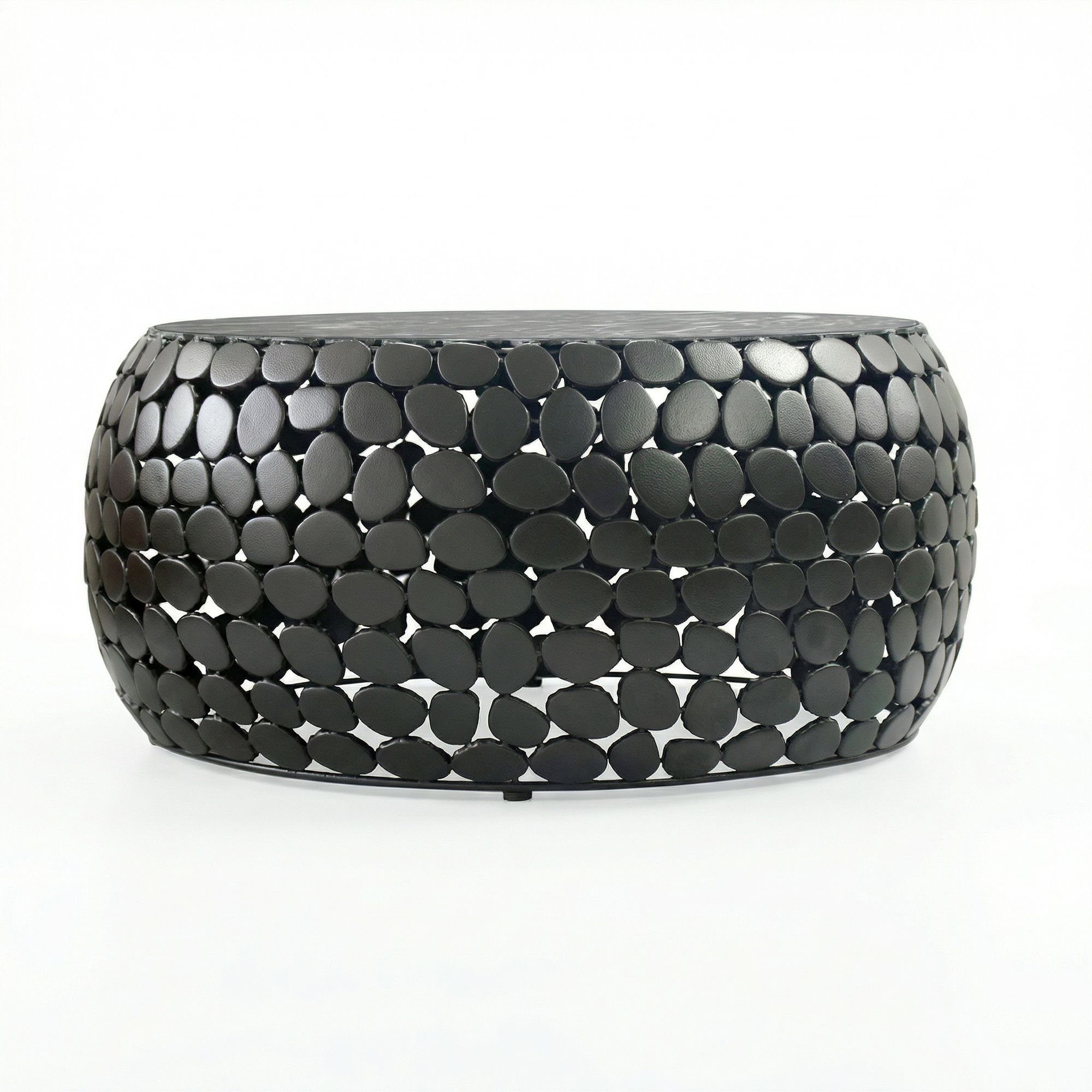 Couchtisch Nesflaten Marmor Schwarz Ø 65 cm