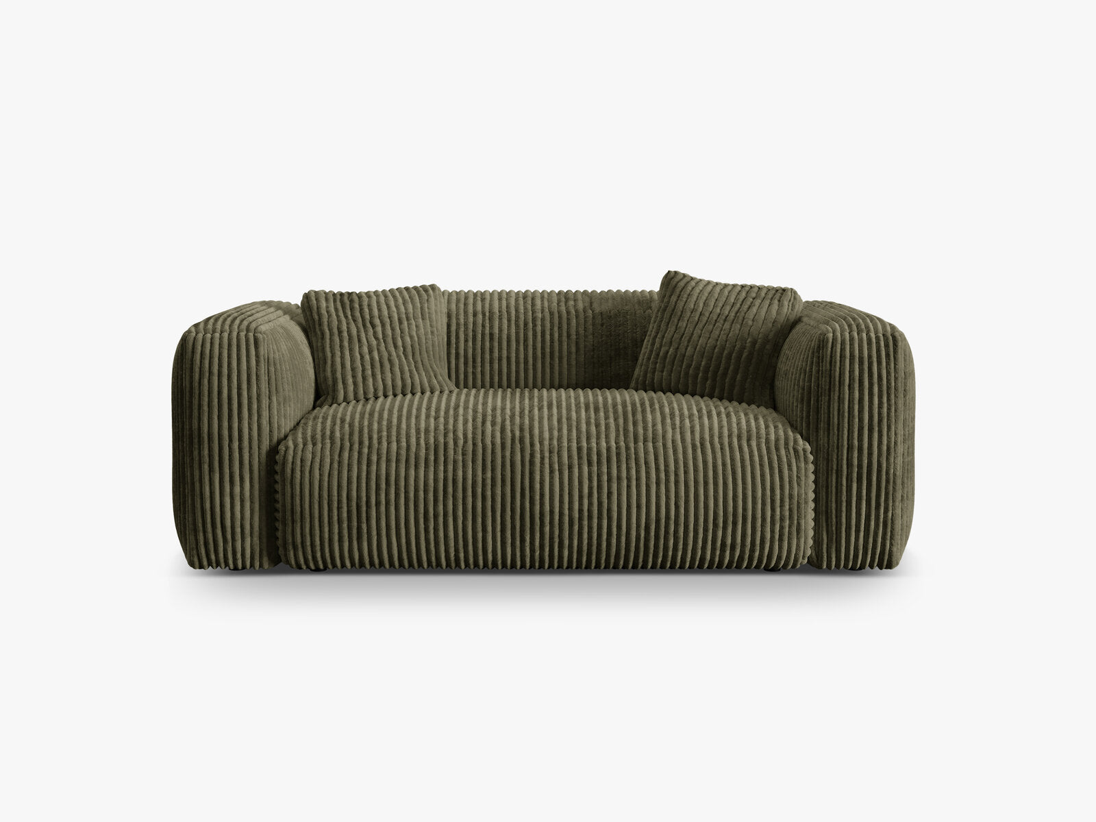 Micadoni Martina Sofa 2-Sitzer Cord Tilia Moosgrün