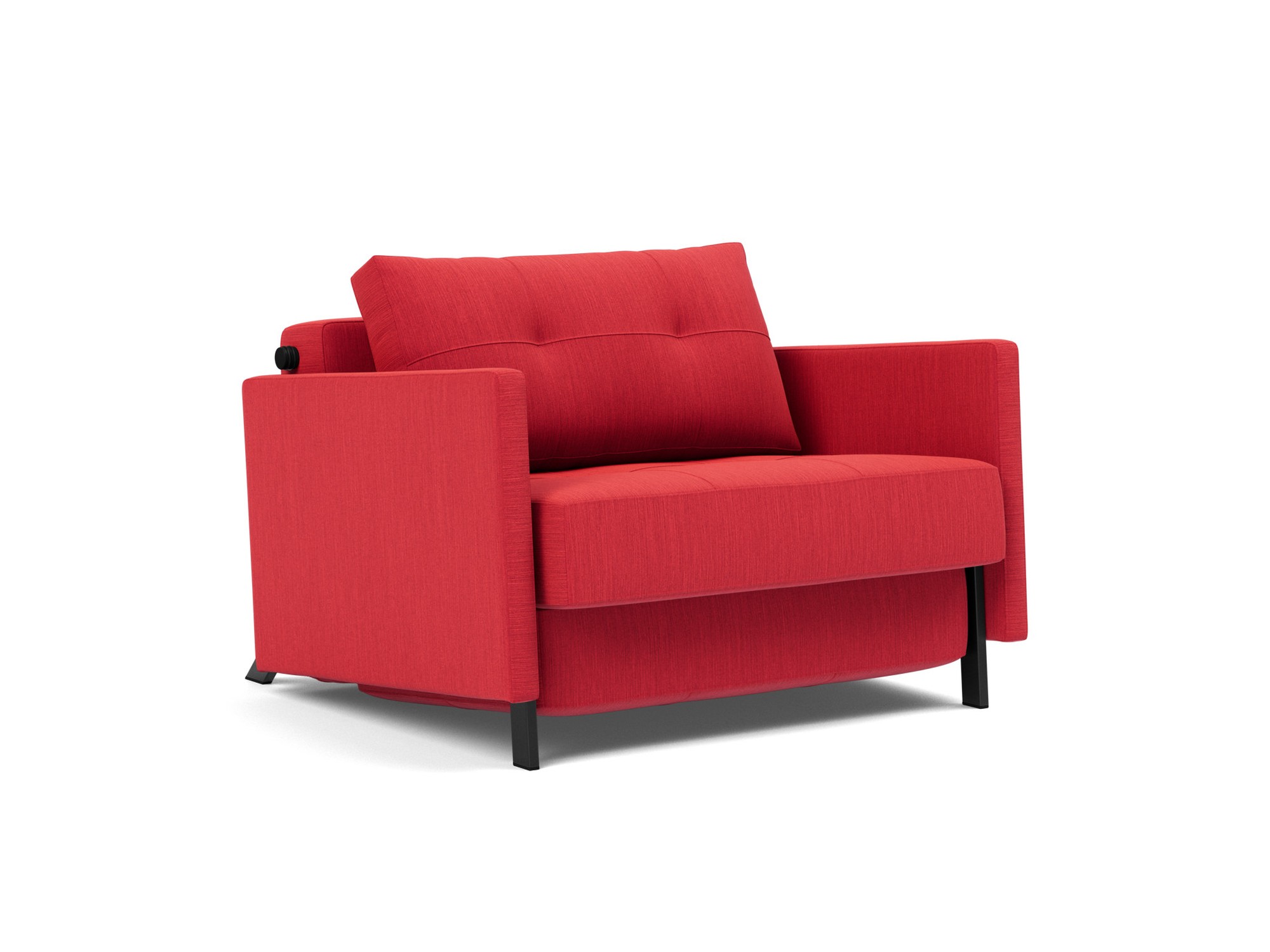 Schlafsessel Cubed 90 mit Armlehnen Flachgewebe Elegance 511-Red