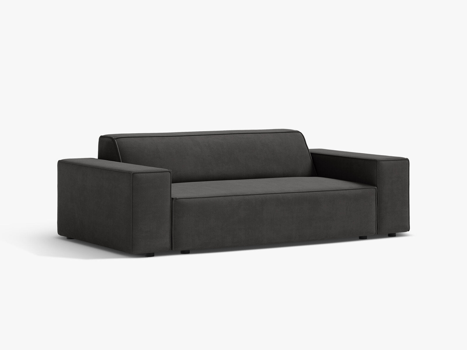 Micadoni Jodie Sofa 2-Sitzer Samt Bluvel Grau