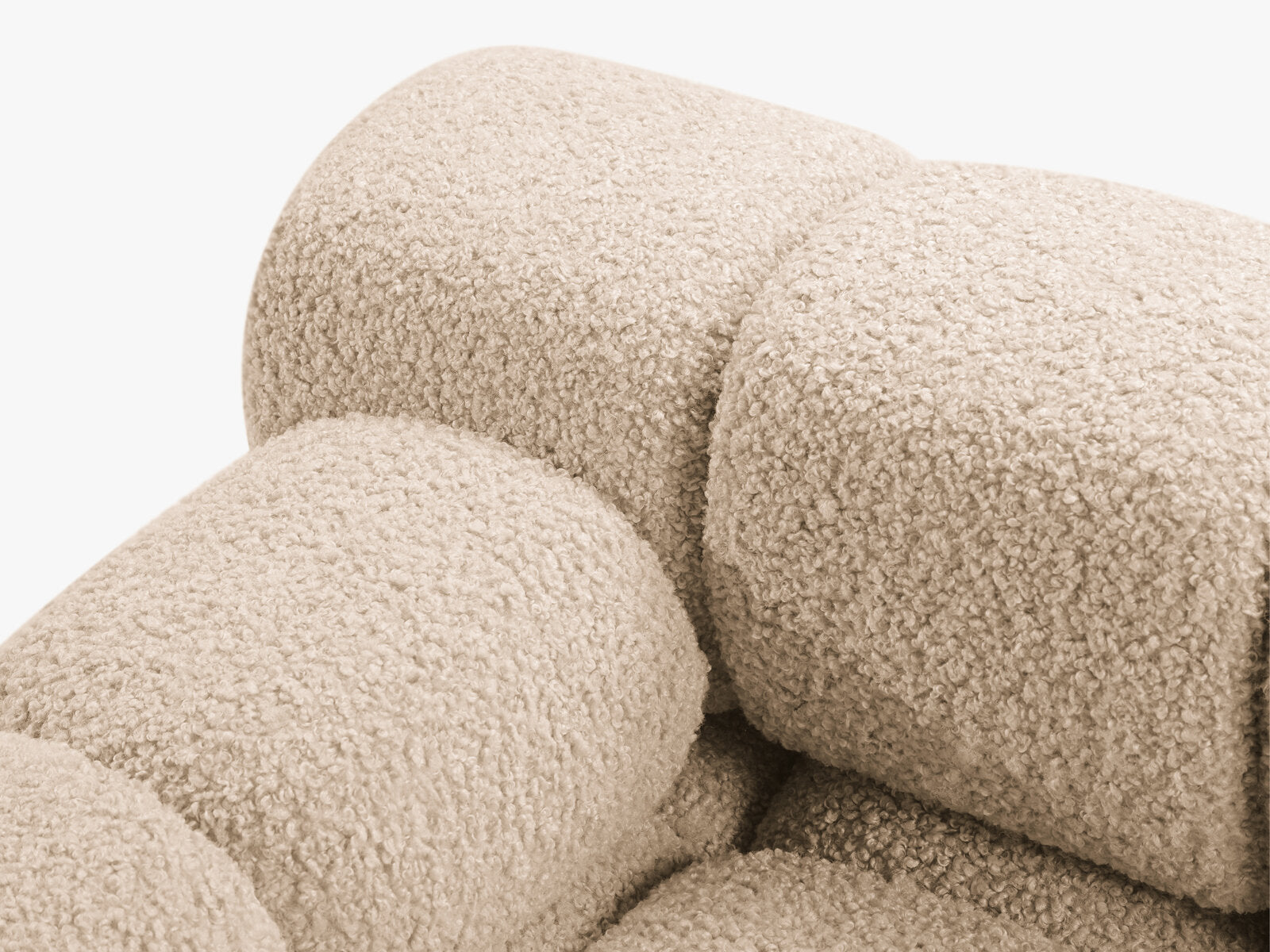 Micadoni Modulares Ecksofa Bellis 4-Sitzer Links Boucle Rolf Sand