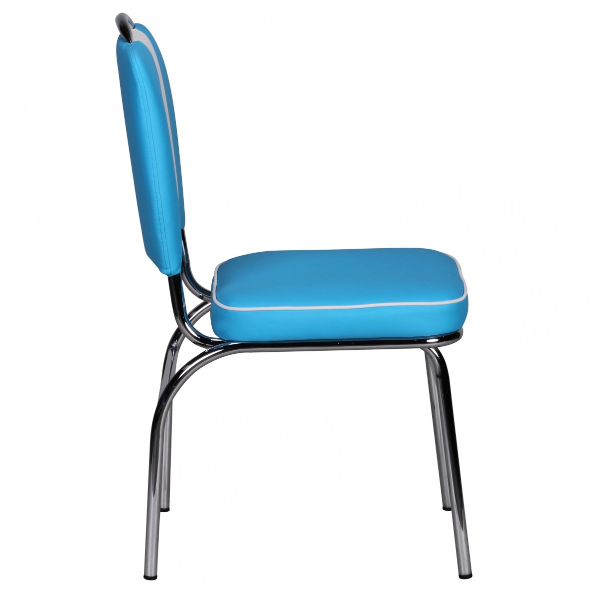 Esszimmerstuhl Kvaloy Kunstleder Blau