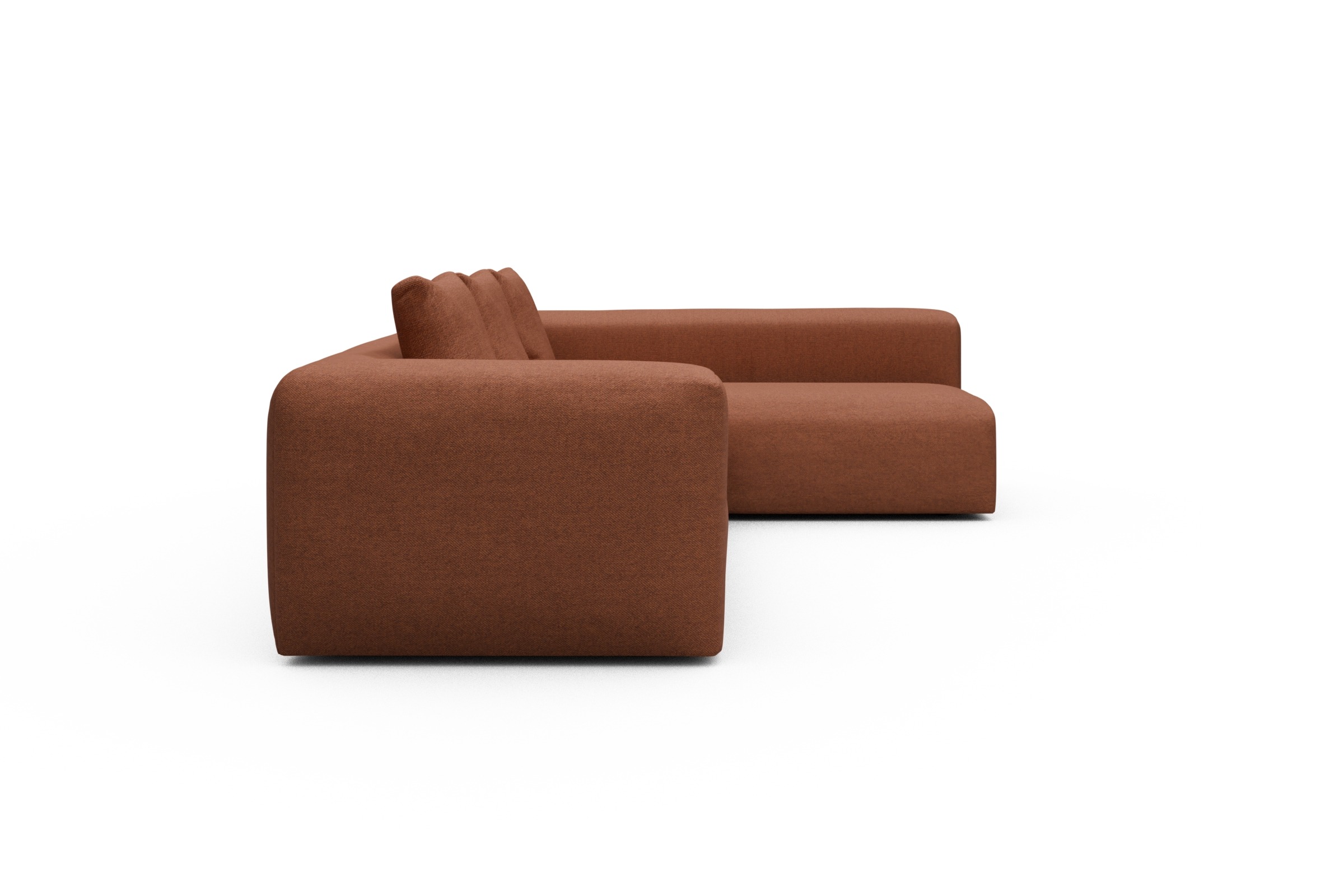 Ecksofa Fred 2x 2,5-Sitzer rechts offen Weda-Rust