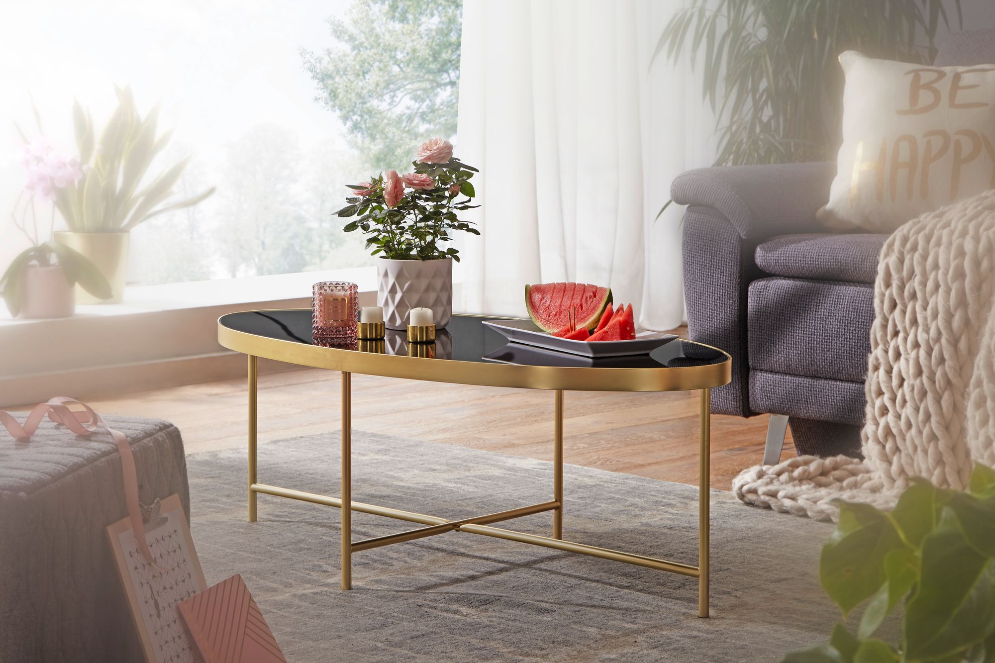 Couchtisch Rodvig Gold 110 × 56 × 40 cm