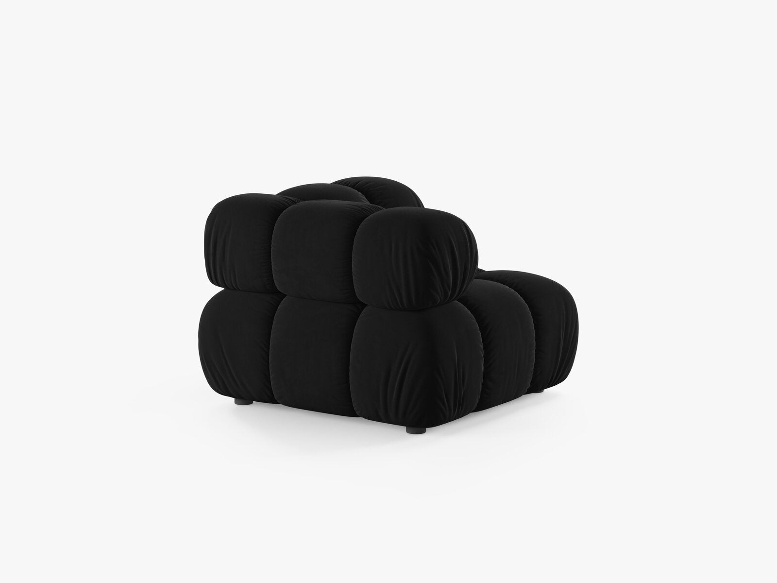 Micadoni symmetrisches Eckmodul Bellis Samt Bluvel Schwarz
