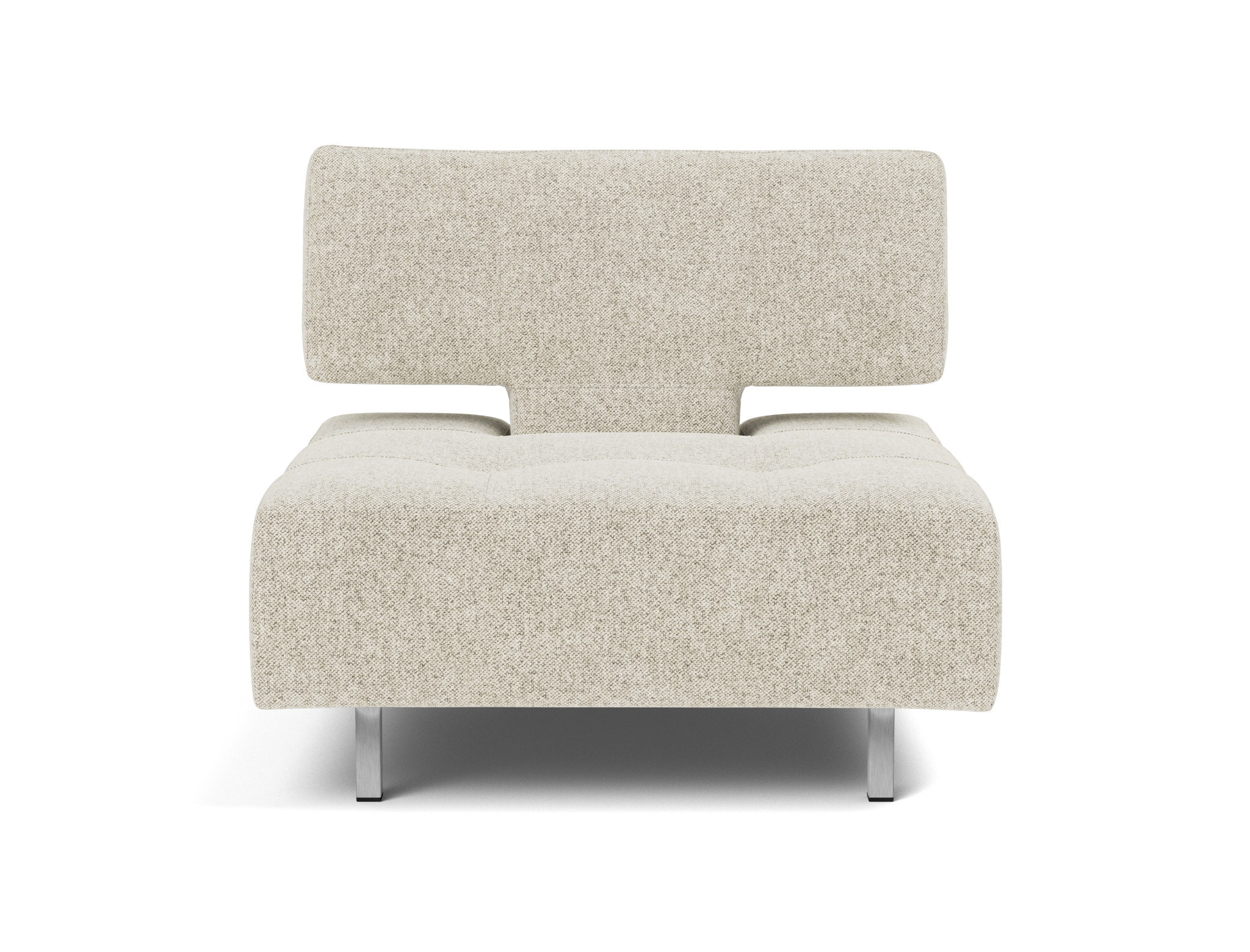 Sessel Long Horn D.E.L. Strukturierter Stoff Taura 357-Off-White
