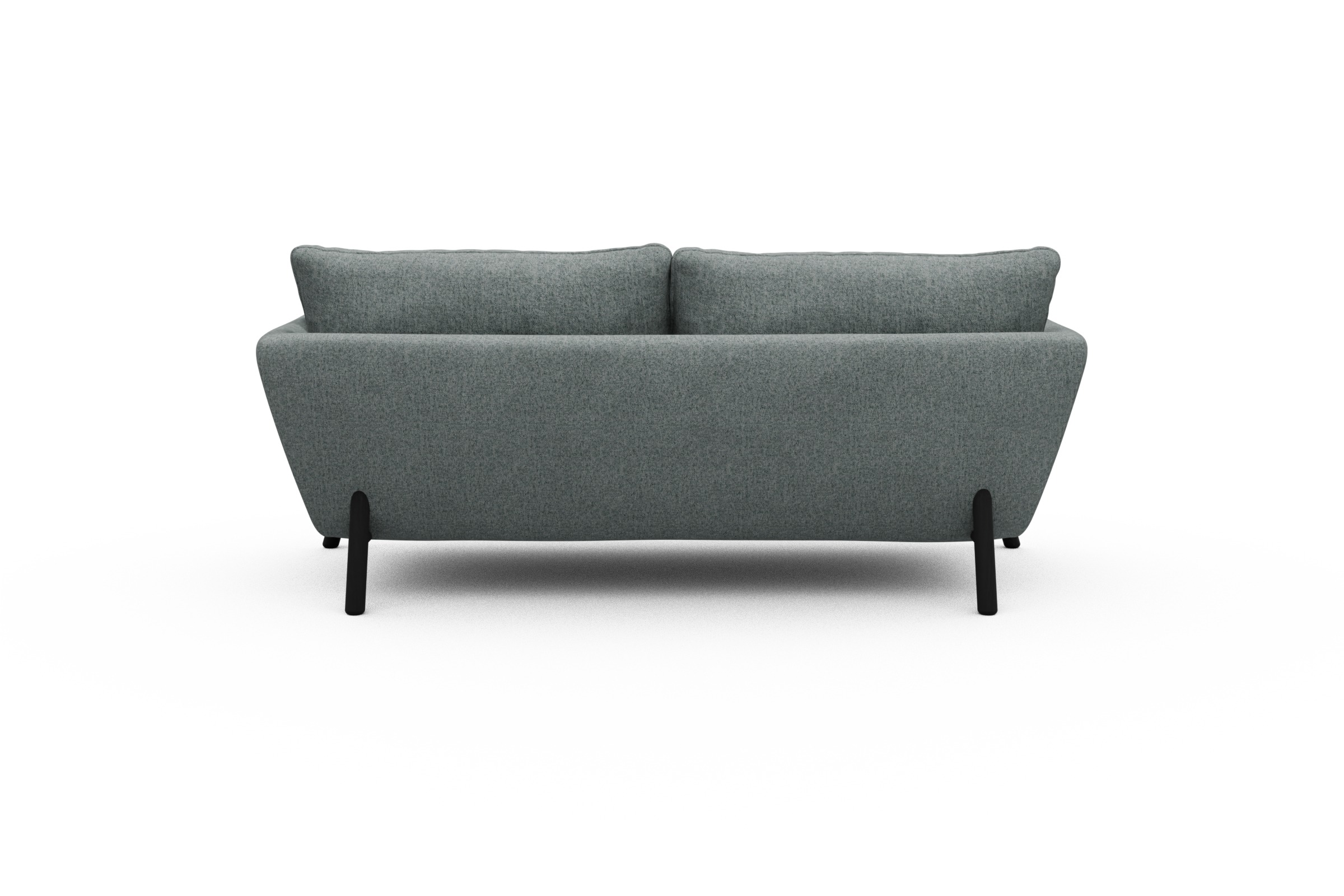 Sofa Emil 2-Sitzer Beinfarbe Eiche Schwarz Casone-Light-Mixed-Green