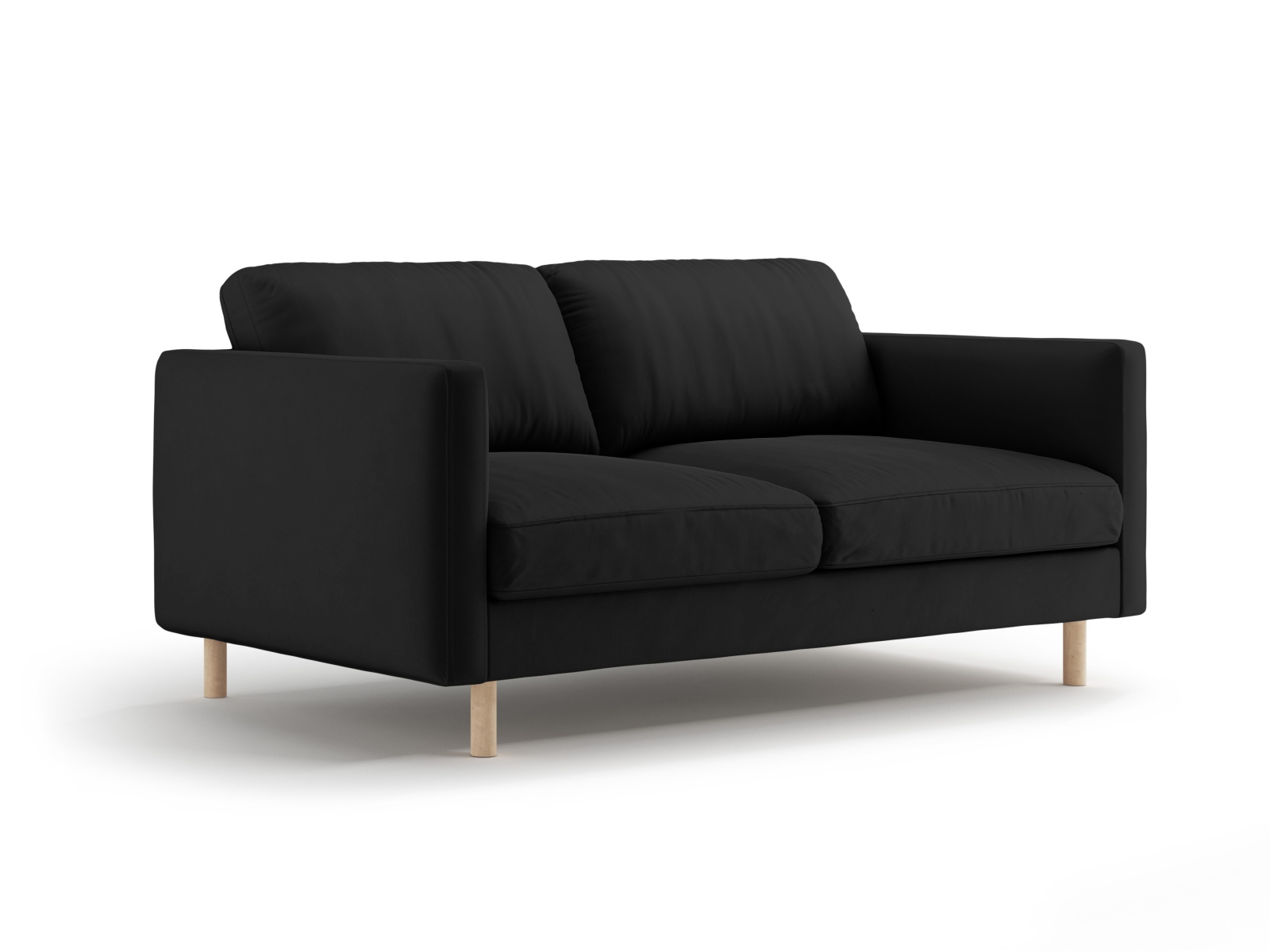 Micadoni Sofa Eden 2-Sitzer Samt Schwarz