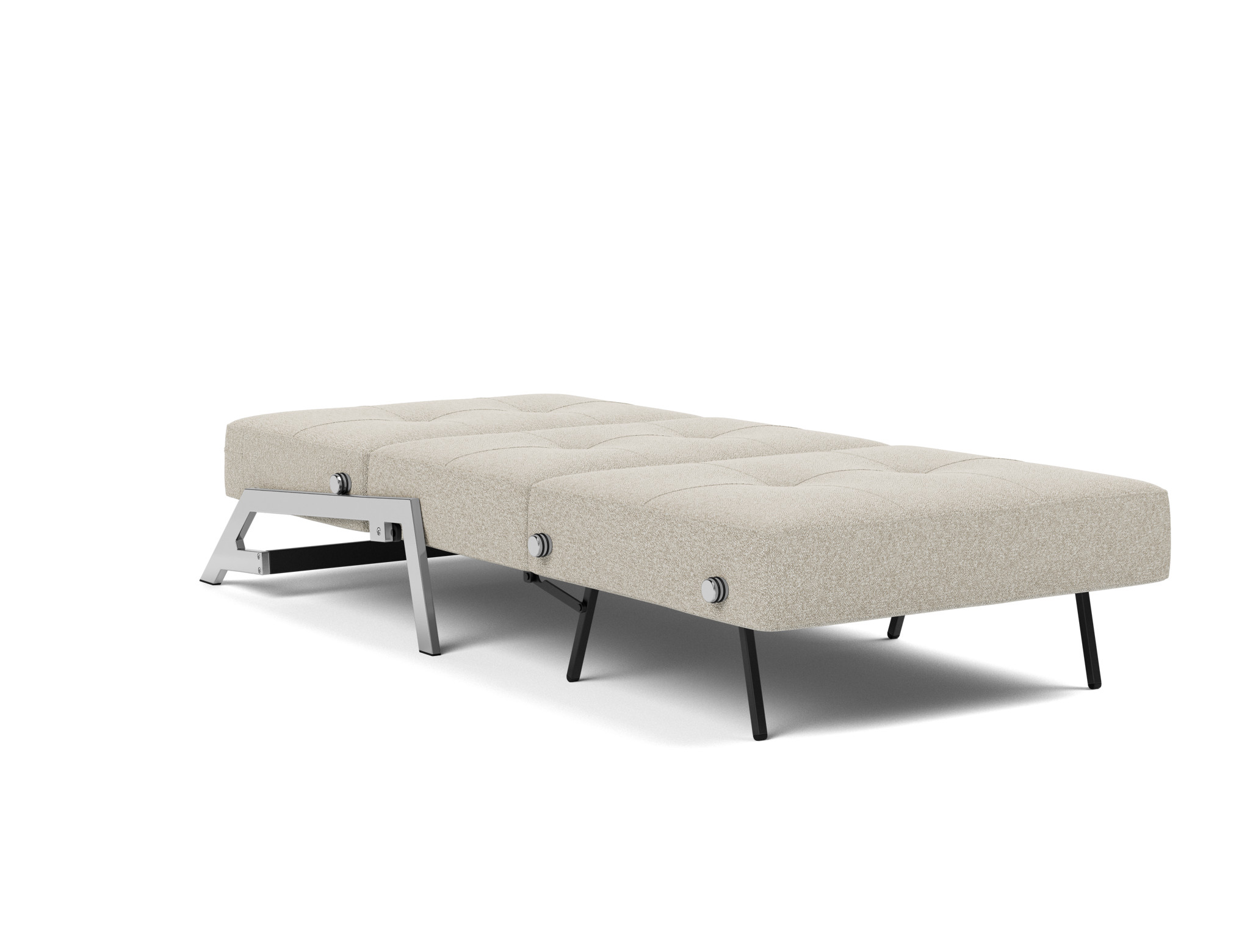 Schlafsessel Cubed 90 Boucle Skandi 539-Beige Beine Chrom
