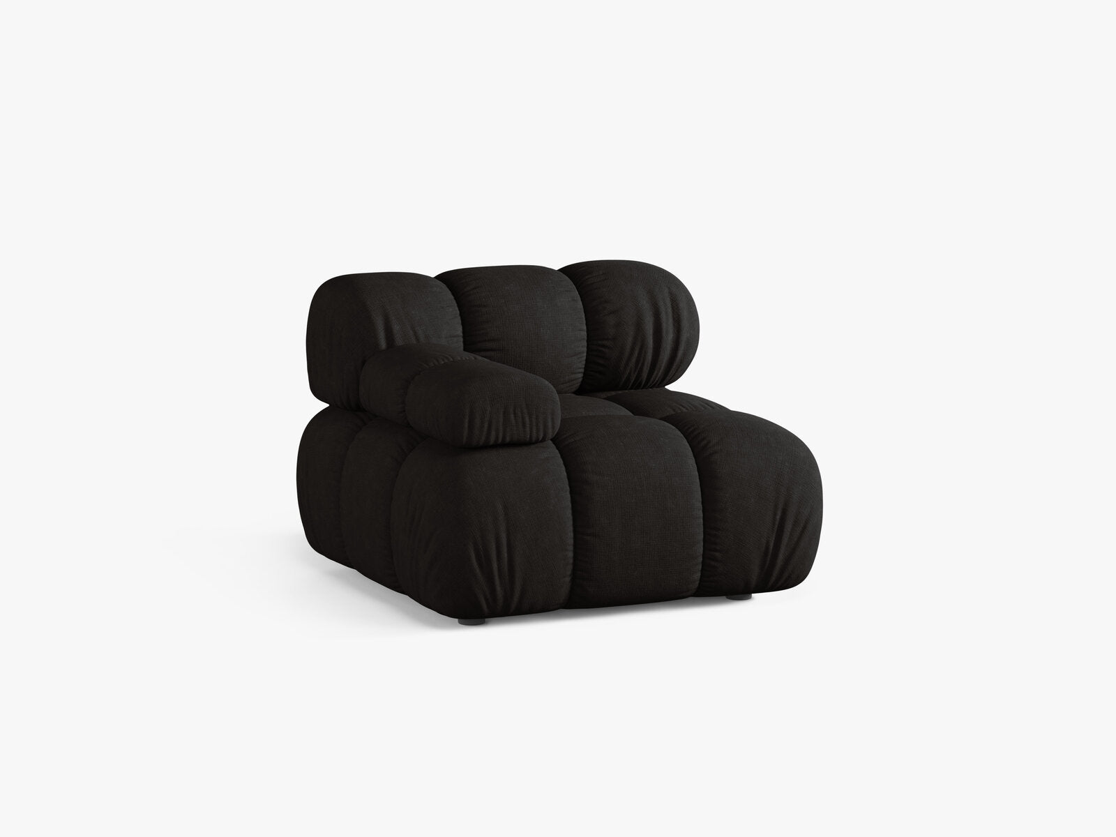 Micadoni Eckmodul Bellis Links Strukturierter Stoff Liberty Schwarz
