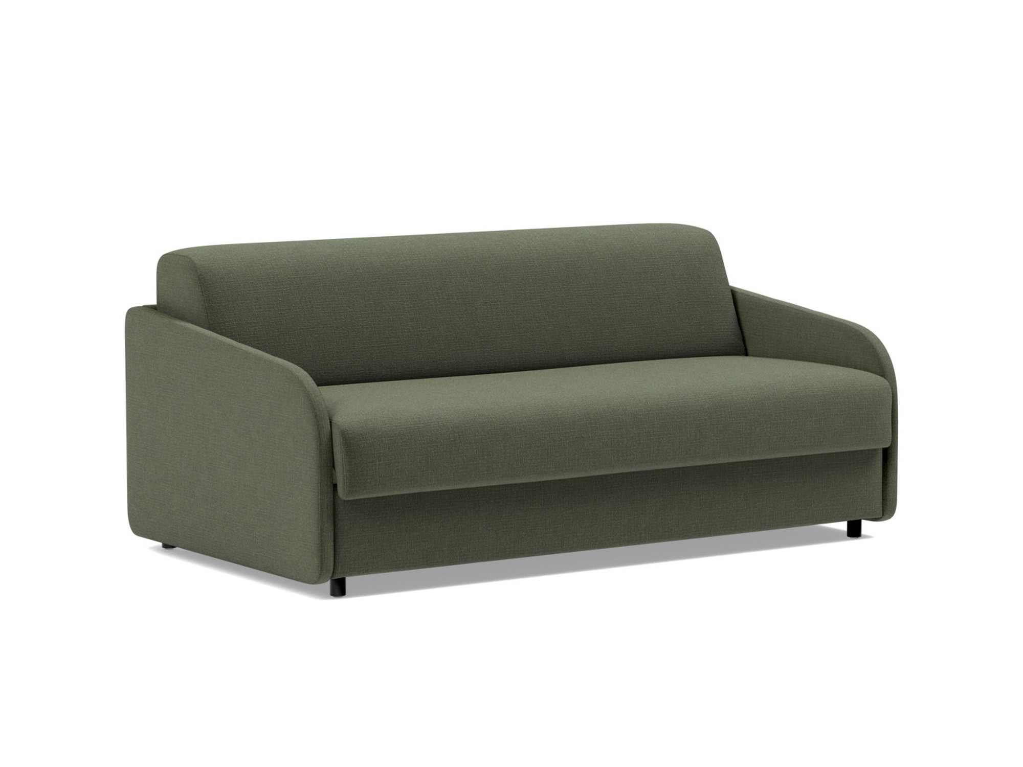 Schlafsofa Eivor mit Memory-Matratze 140 Chenille Esina 413-Olive-Green