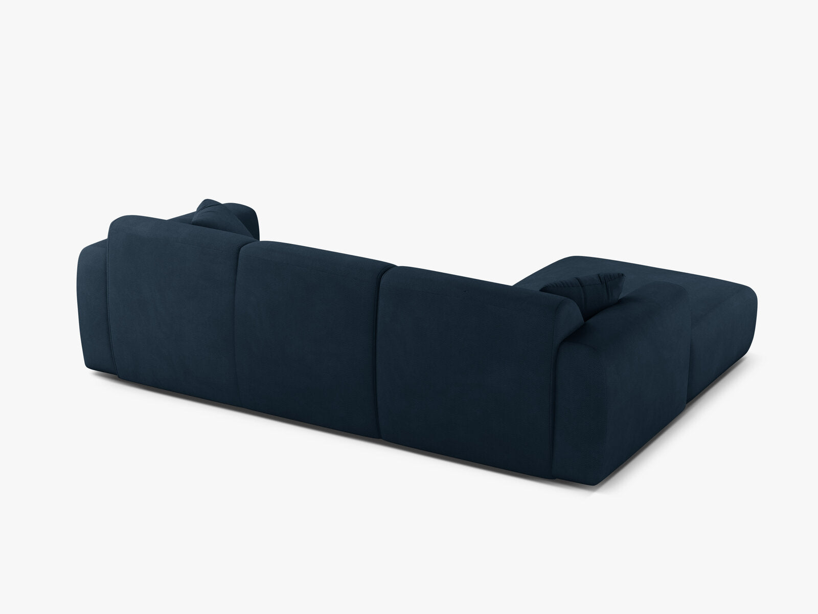 Micadoni Ecksofa Molino 4-Sitzer Links Strukturierter Stoff Rebel Königsblau
