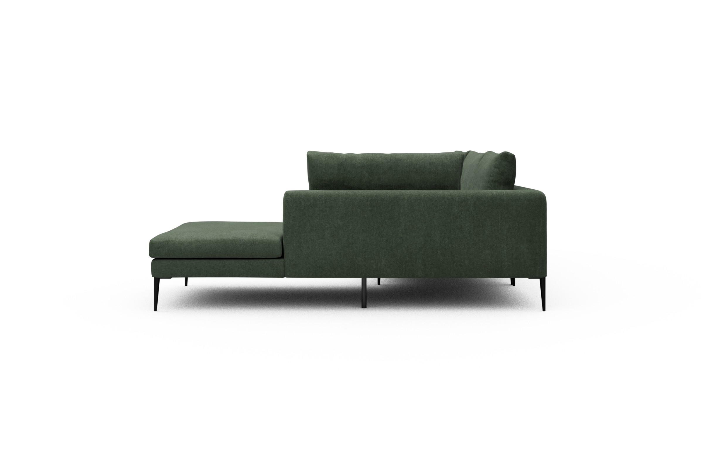 Ecksofa Paul Relax-Ecke links mit 3-Sitzer Casone-Forest-Green