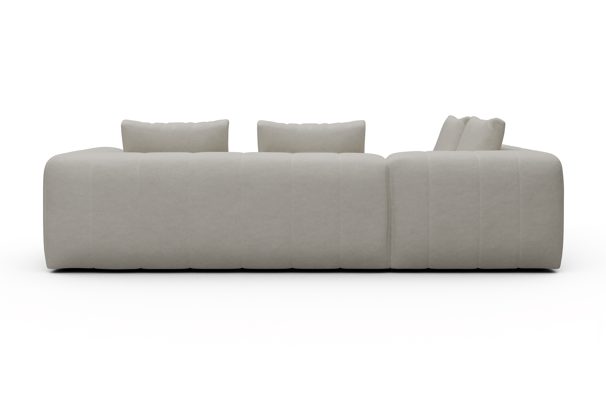 Ecksofa Hugo 2x 2,5-Sitzer Armlehne rechts Denari-Clean-Beige