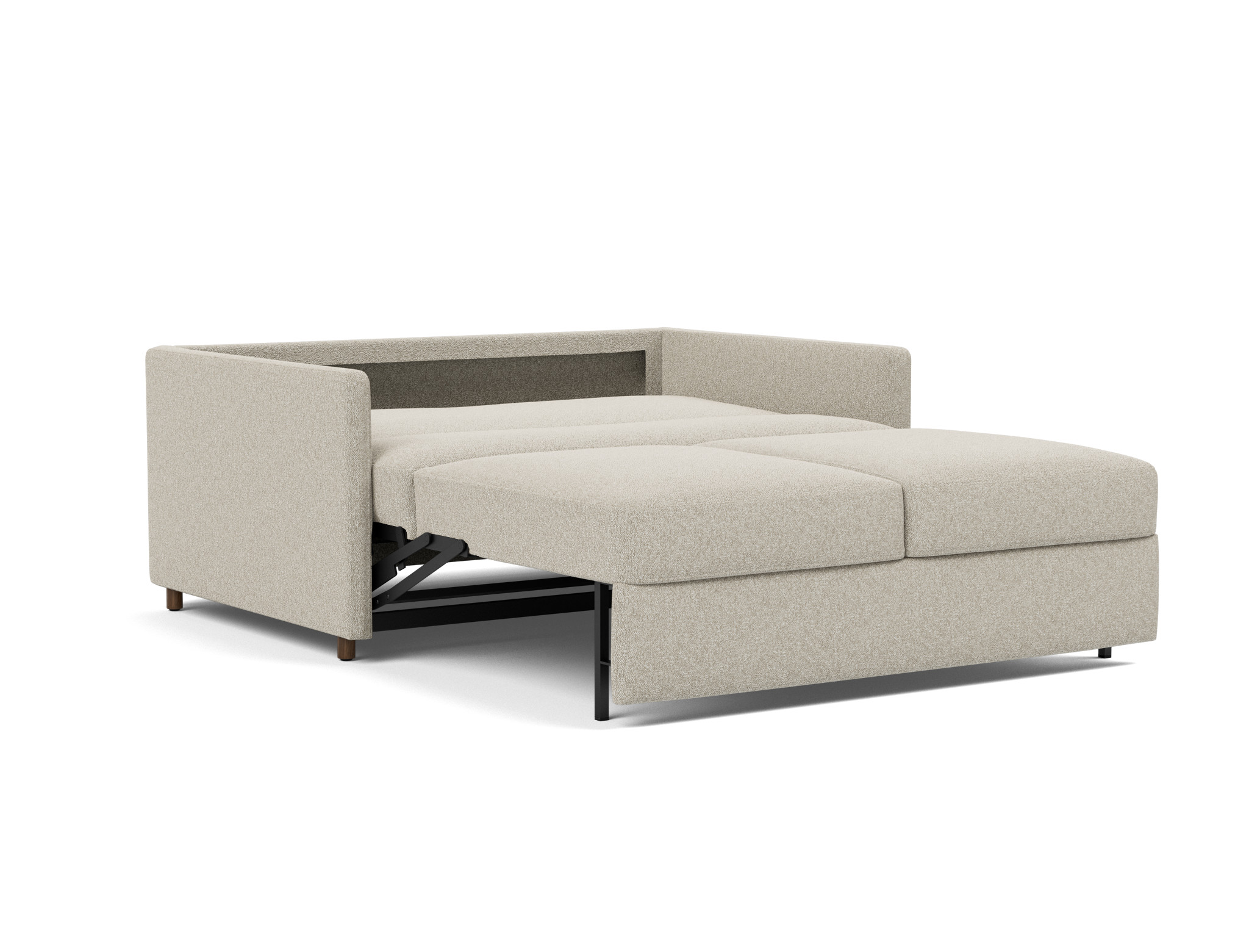 Schlafsofa Neah mit Slim-Armlehnen 140 Boucle Skandi 539-Beige