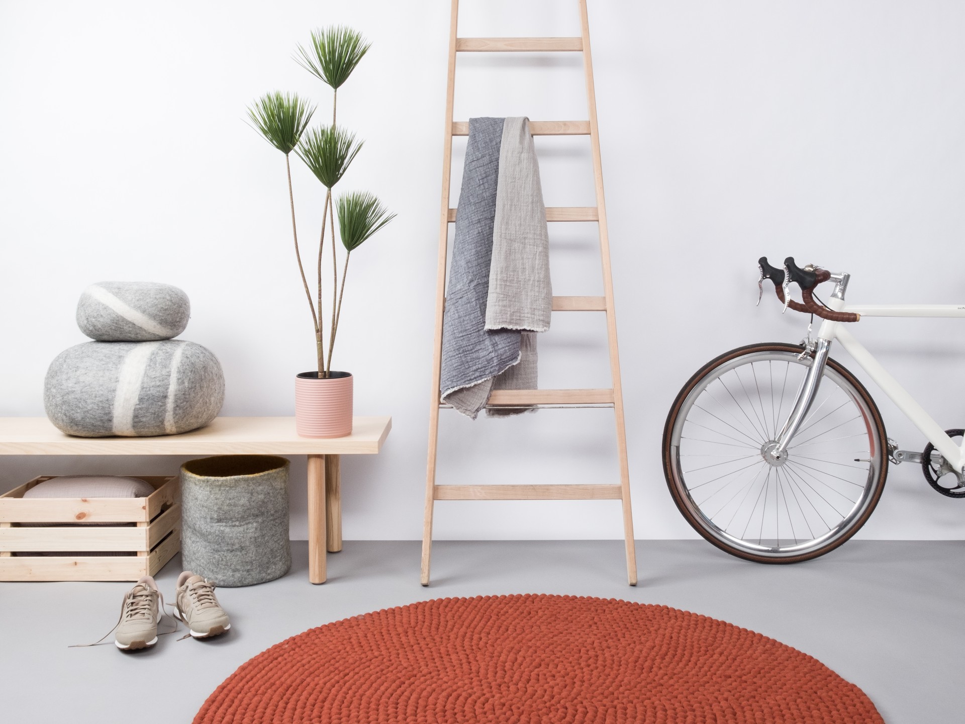 myfelt Lora Filzkugelteppich - 90 cm