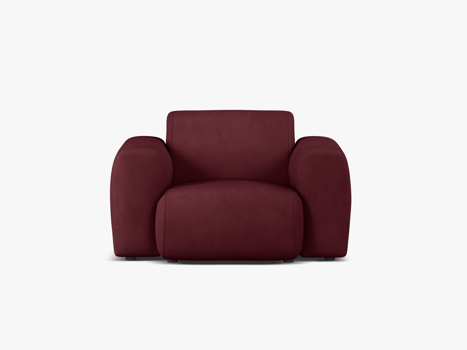 Micadoni Sessel Molino Strukturierter Stoff Rebel Bordeaux