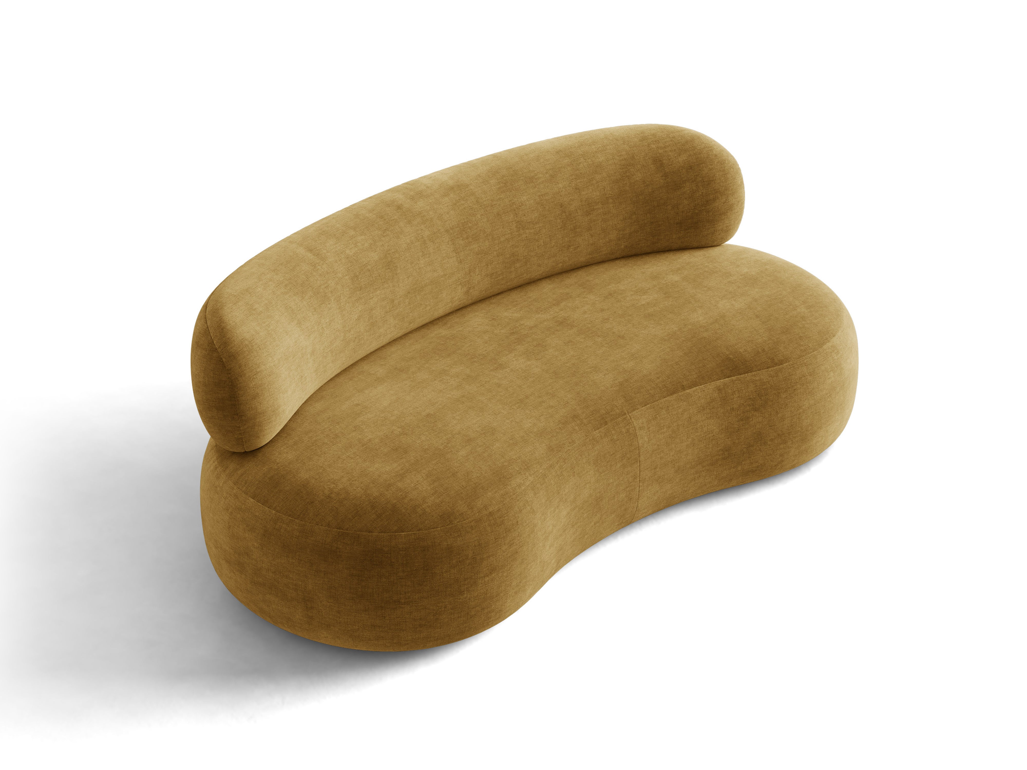 Micadoni Aura Sofa 3-Sitzer Chenille Golden Senf