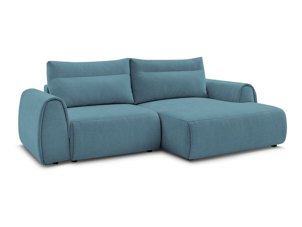 Bobochic Aden Ecksofa 246 × 152 cm Stoff Hellblau Ecke rechts