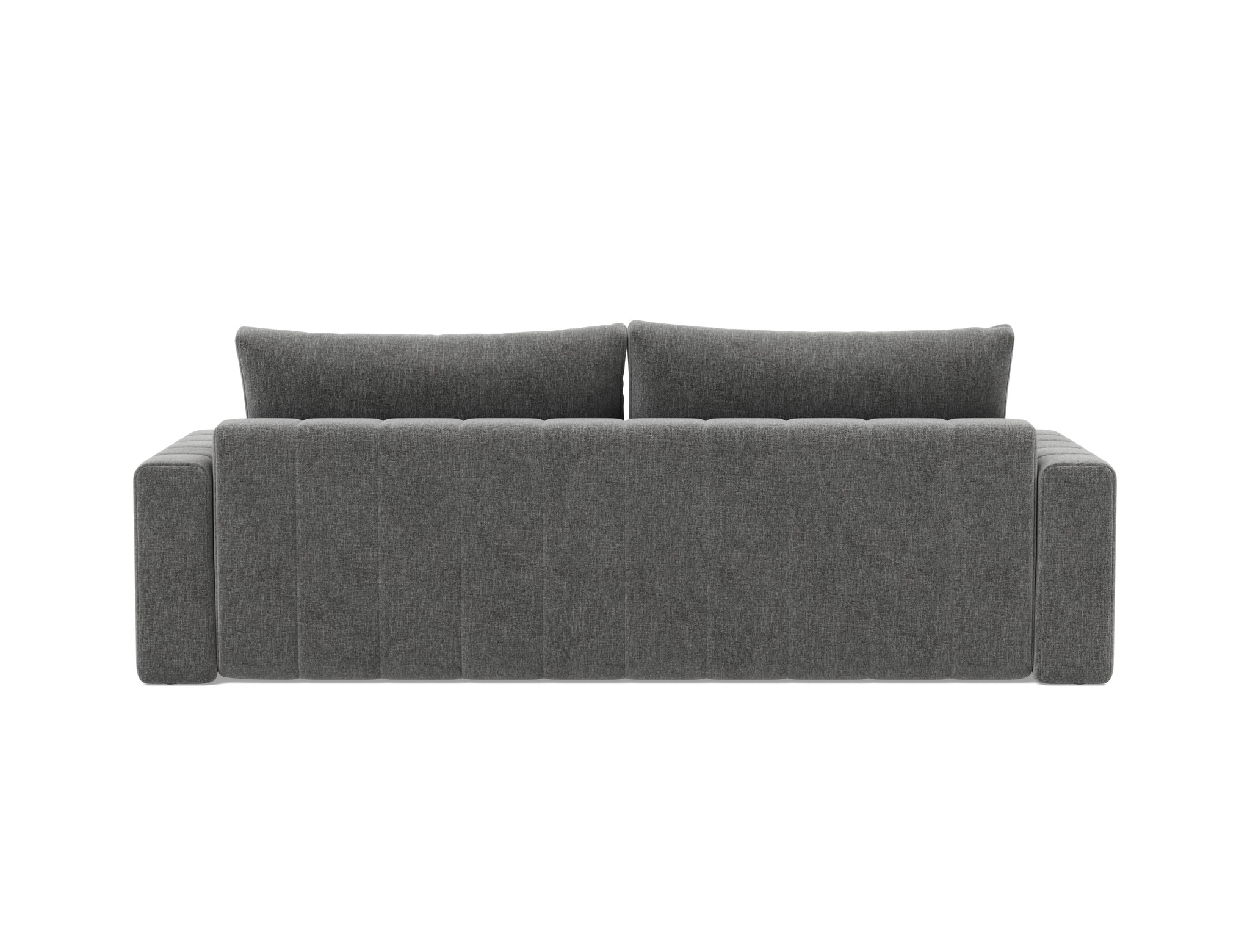 Schlafsofa Akello mit Armlehnen Strukturierter Stoff Twist 563-Charcoal