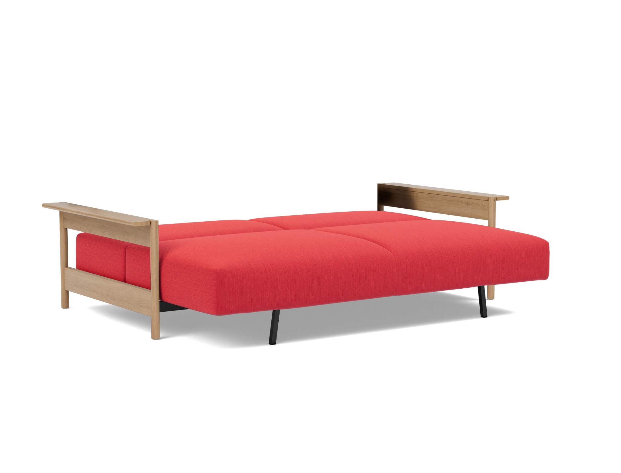 Schlafsofa Malloy Wood Flachgewebe Elegance 511-Red