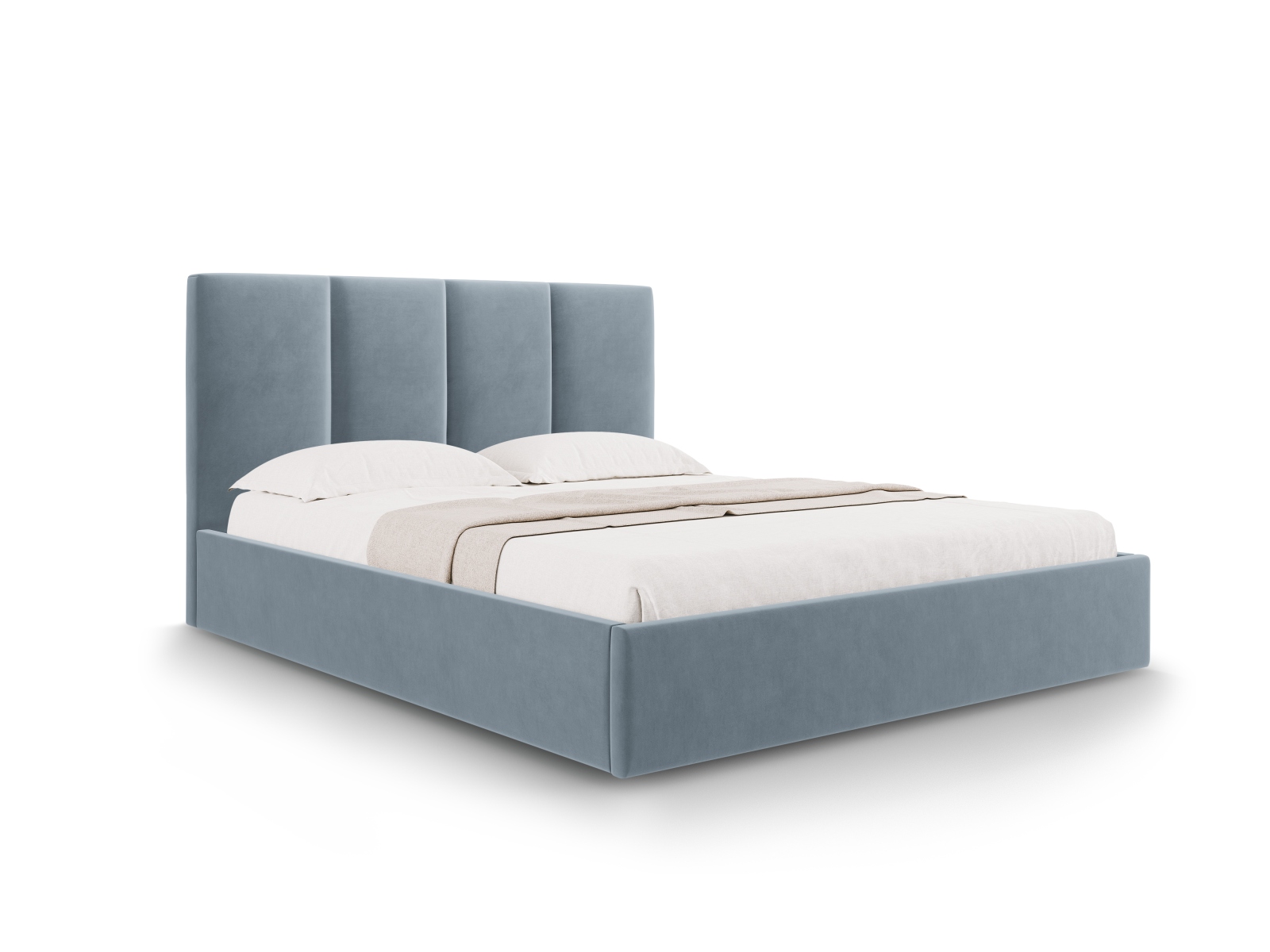 Micadoni Bett Pyla Samt Blau 160x200