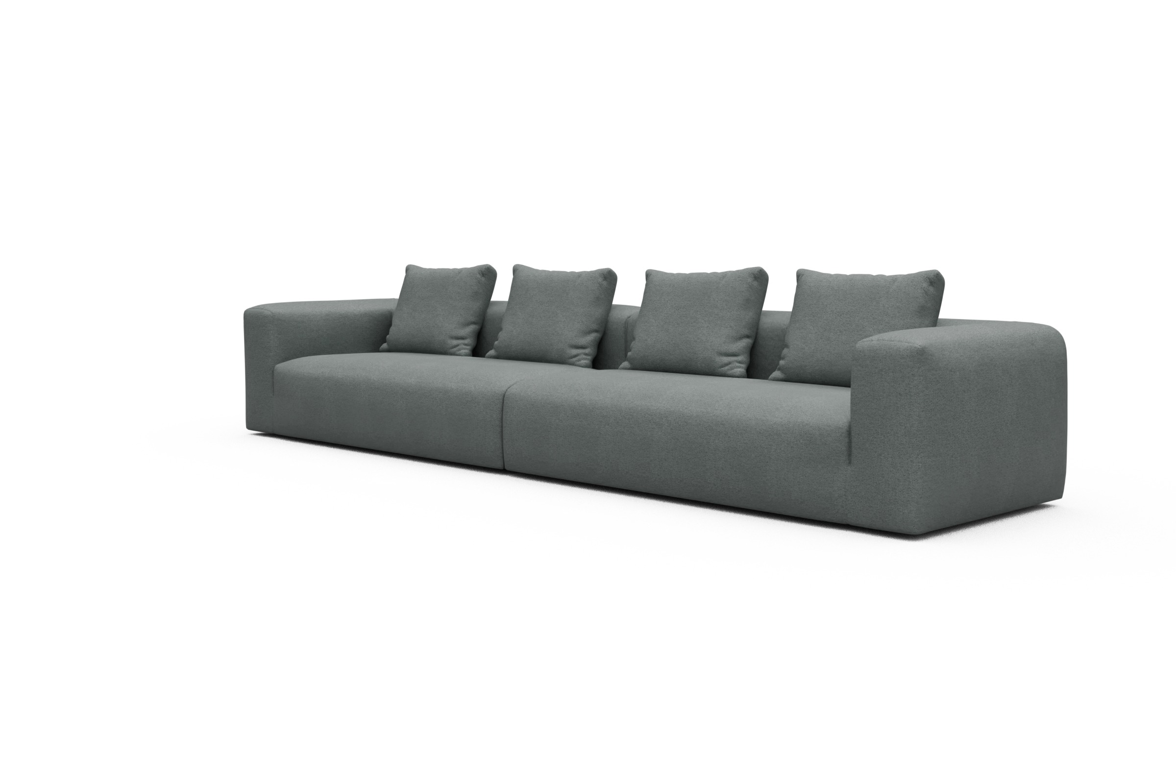 Sofa Modulares XXL Sofa Fred 5-Sitzer Denari-Soft-Grey
