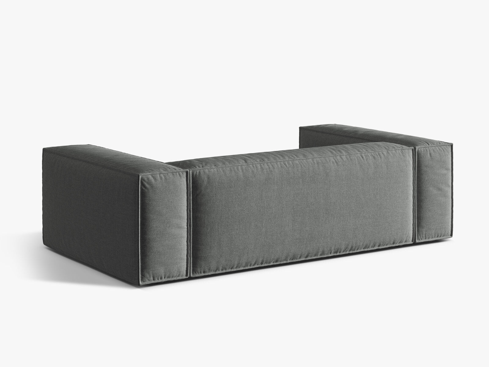 Micadoni Sofa Nuria 3-Sitzer Strukturierter Stoff Grau