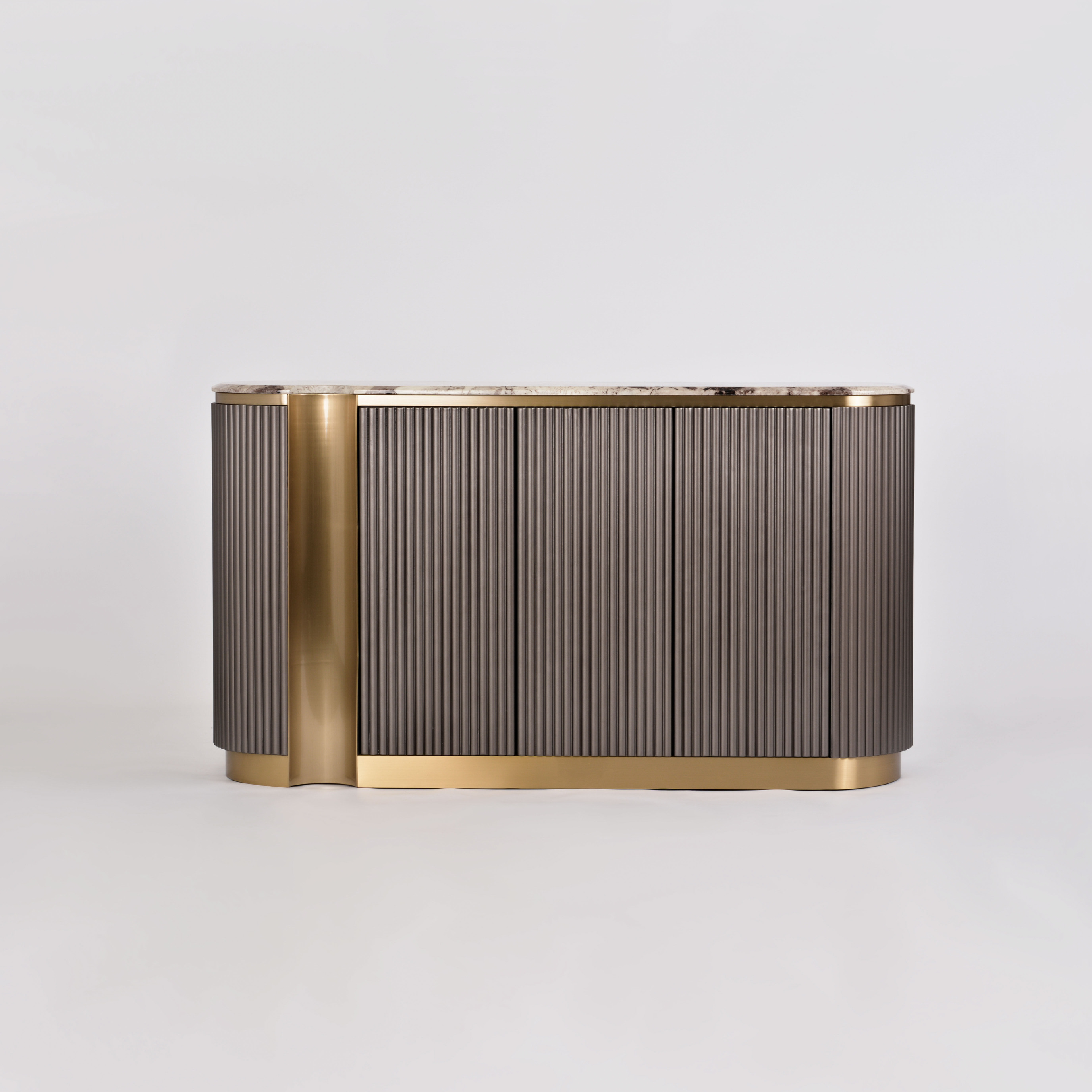 Livin Hill Sideboard Stilig 158 cm Dunkelgraphit, Platte Mehrfarbig