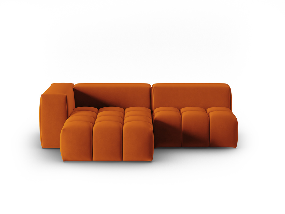 Cosmopolitan Design Ecksofa Verona 3-Sitzer offen Samt Casino Terrakotta Links