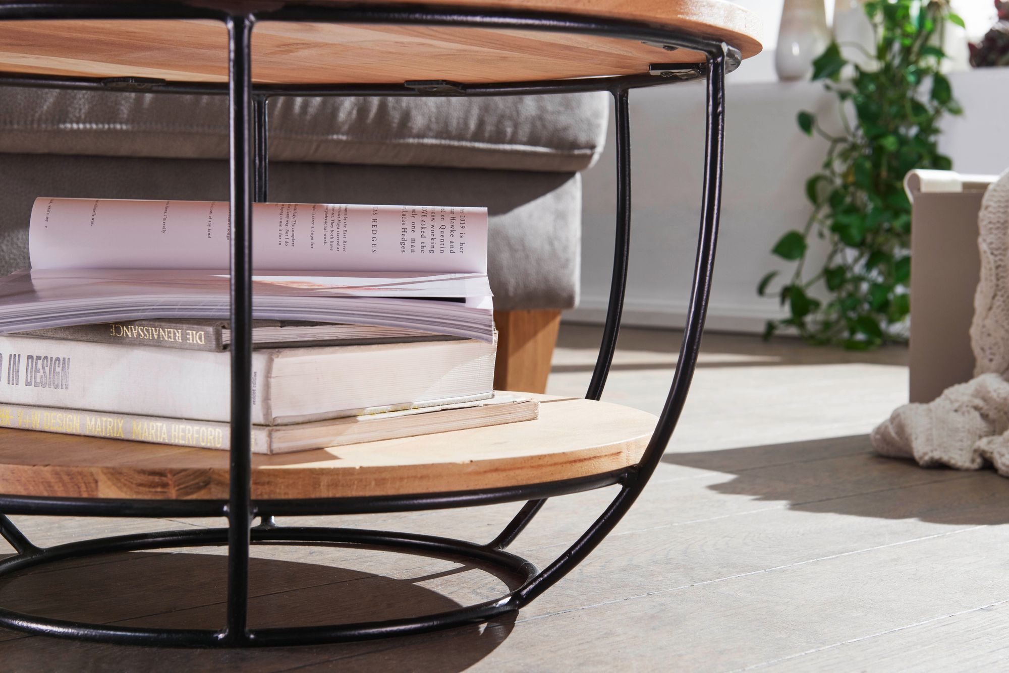 Couchtisch Mesinge Akazie Massivholz Ø 60 cm