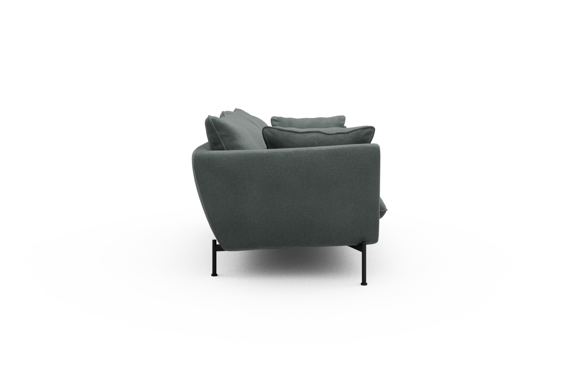 Sofa Anton PREMIUM 2-Sitzer Smooth-Silver-Grey