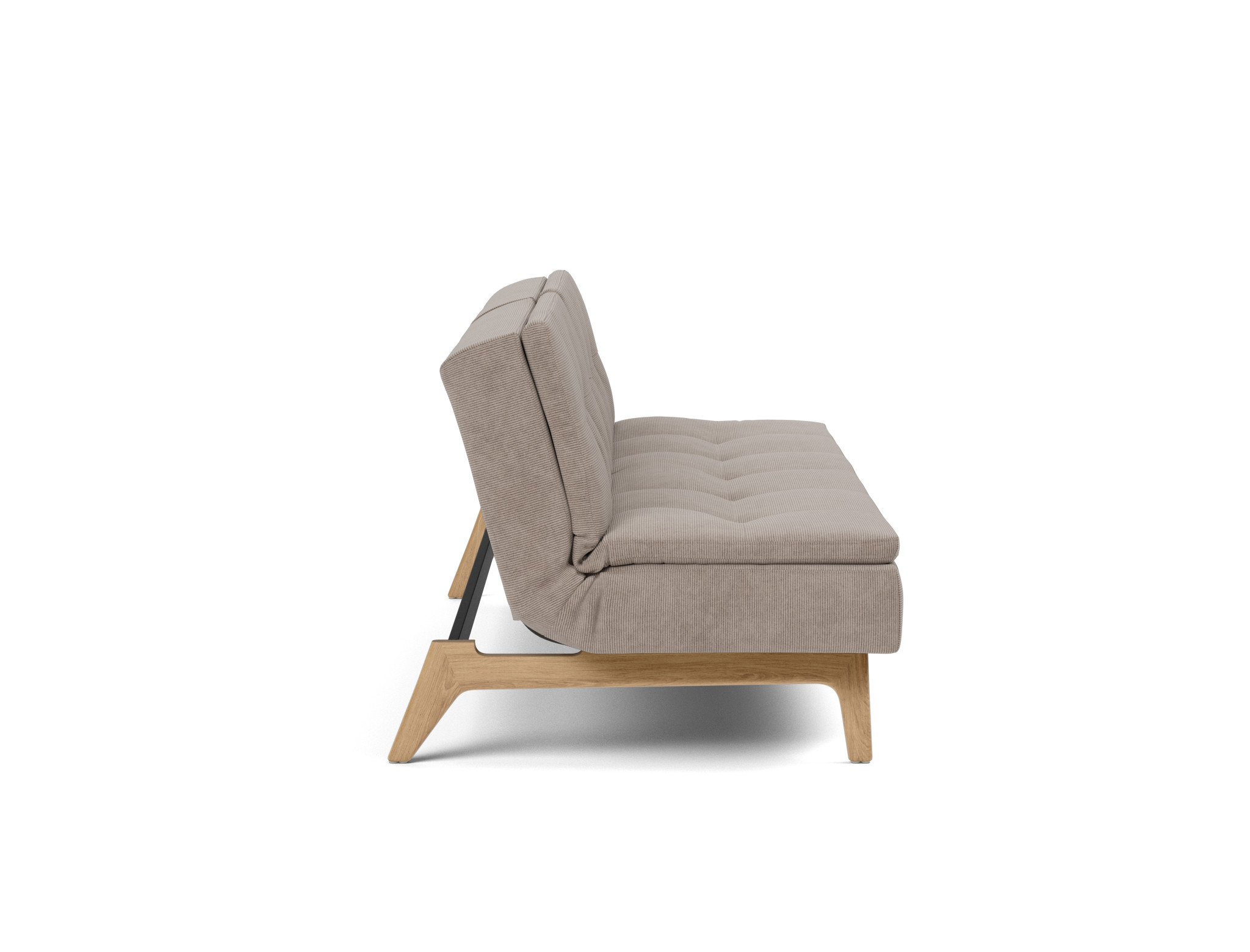 Schlafsofa Dublexo Kord Cordufine 318-Beige Beine Eiche