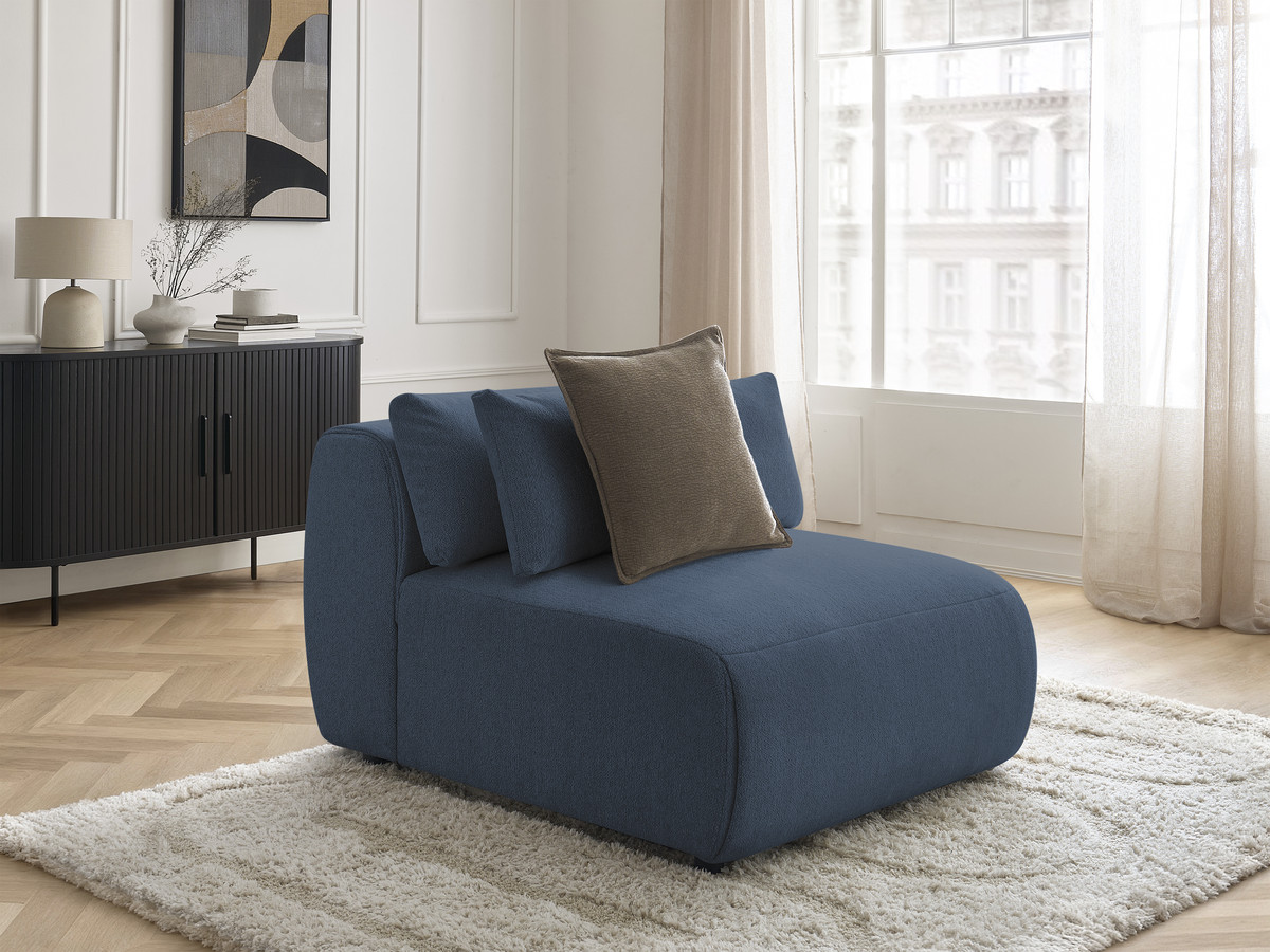 Bobochic Jana Sofamodul 1-Sitzer Melange-Stoff Blau