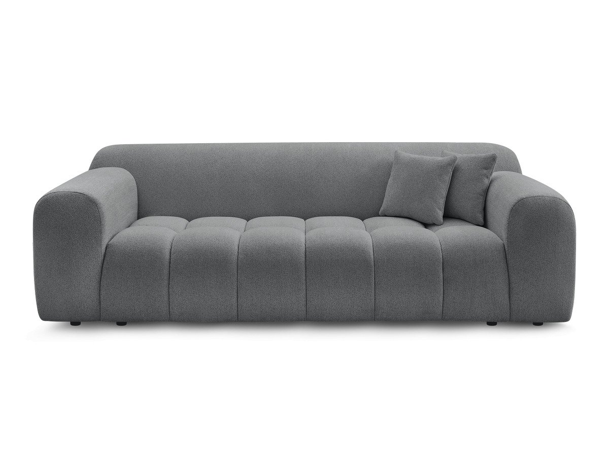 Bobochic Melisse Sofa 3-Sitzer Melange-Stoff Dunkelgrau