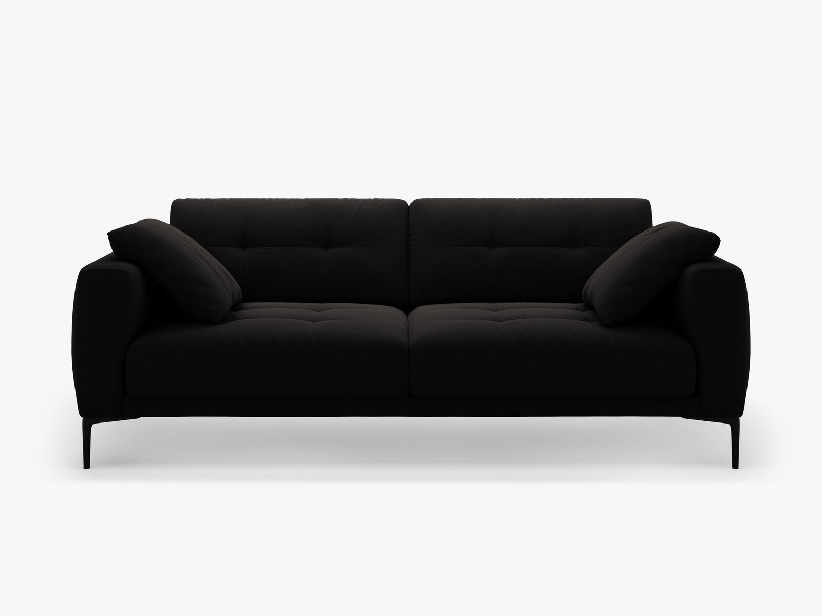 Micadoni Sofa Bemy 4-Sitzer Samt Schwarz