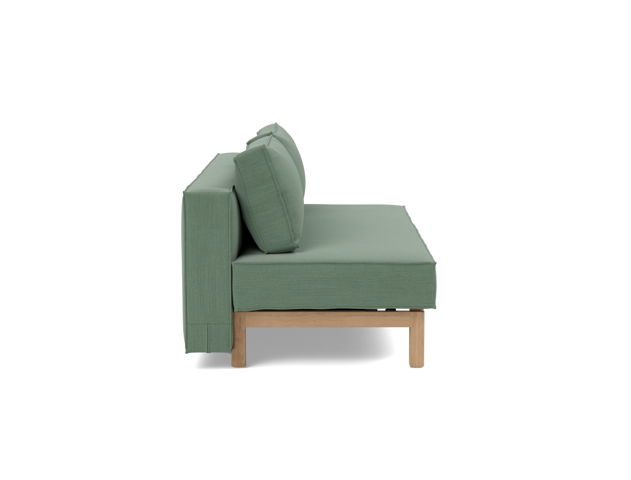 Schlafsofa Sly Flachgewebe Elegance 518-Green Beine Eiche