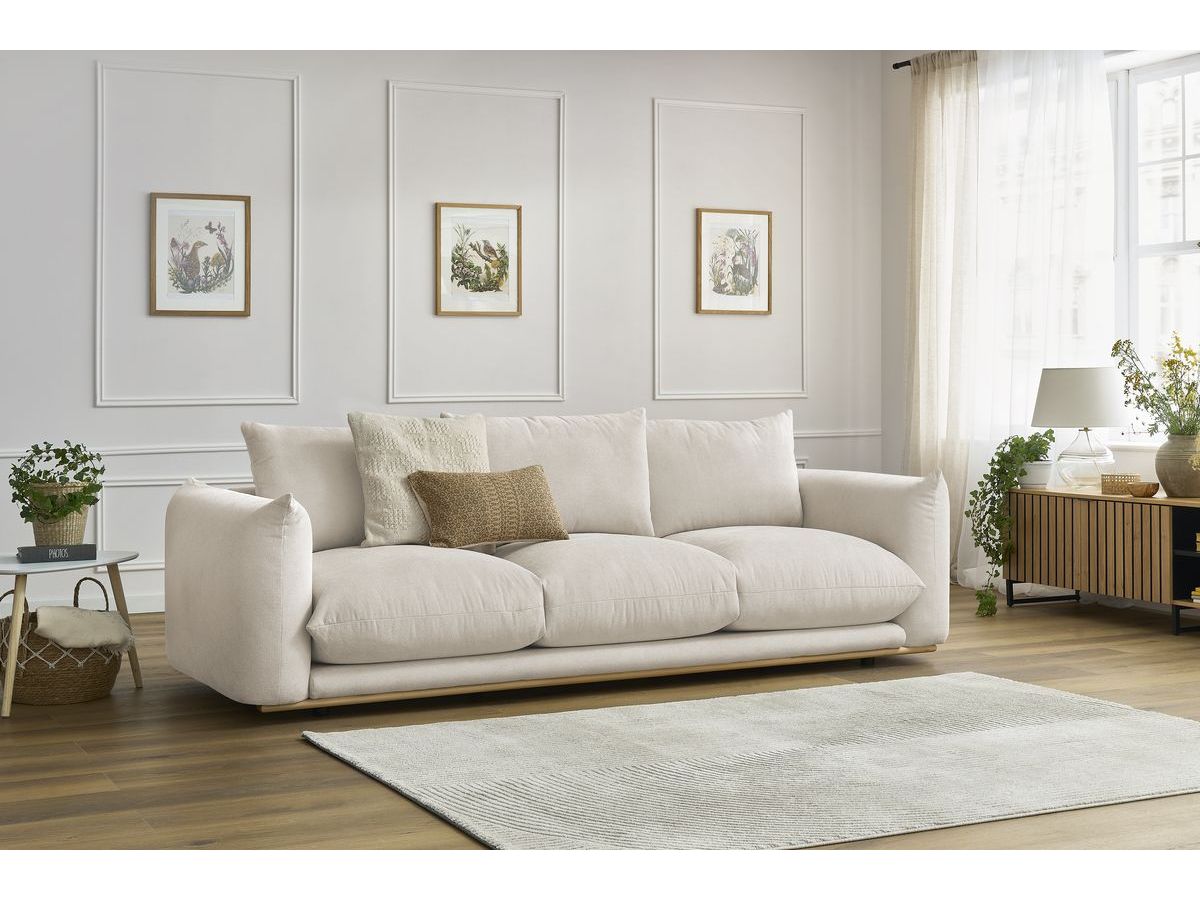 Bobochic Ernest Sofa 3-Sitzer 265 × 106 cm Stoff Beige