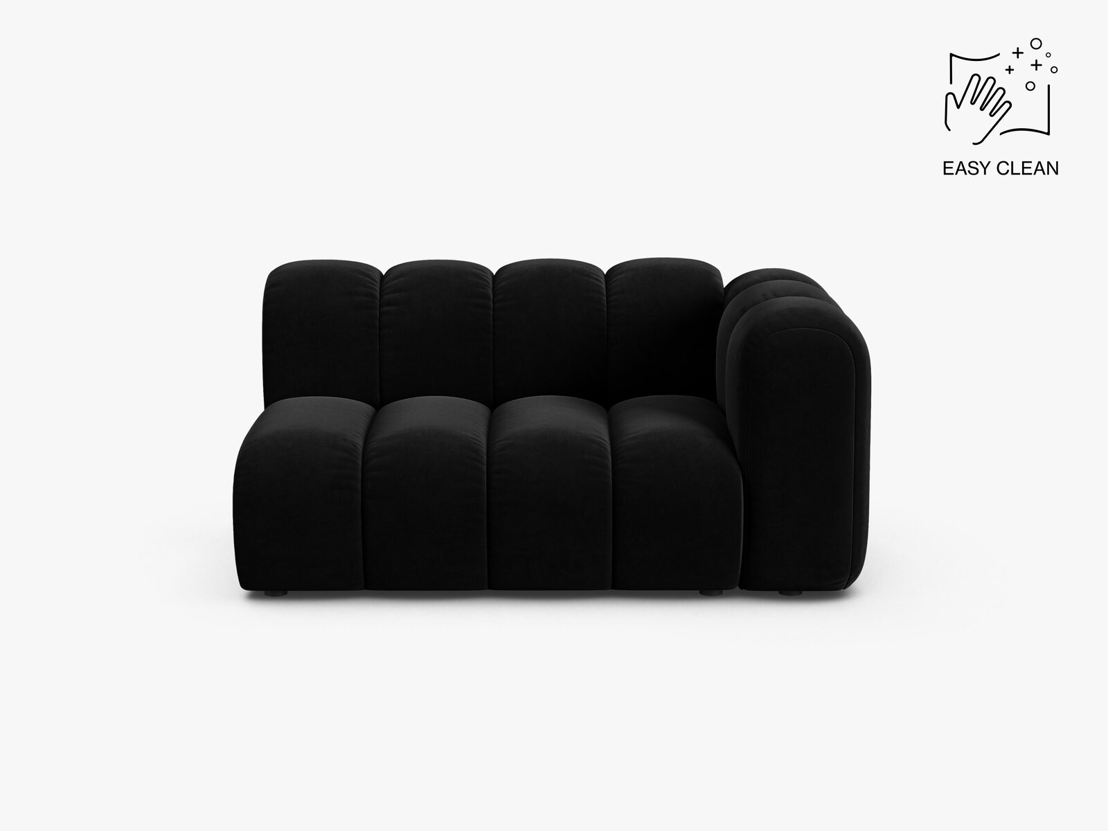 Micadoni Modul Lupine 2-Sitzer Samt Venus Schwarz Rechts