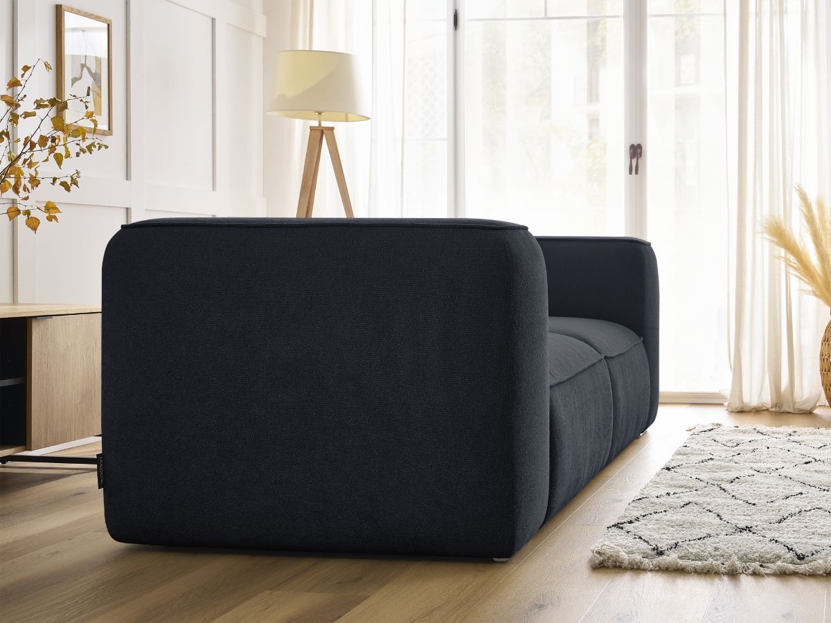 Bobochic Zephyr Sofa 2-Sitzer Strukturstoff Dunkelblau