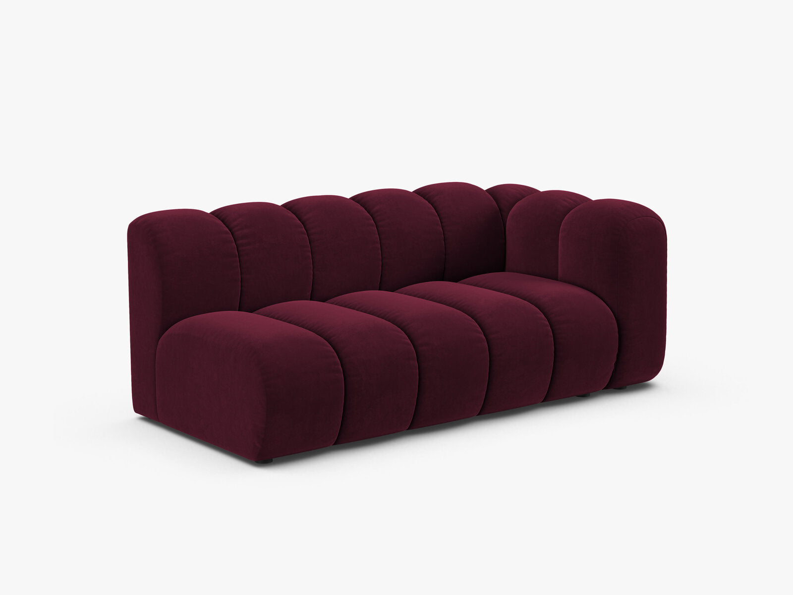 Micadoni Modul Lupine 3-Sitzer Samt Venus Burgunder Rechts