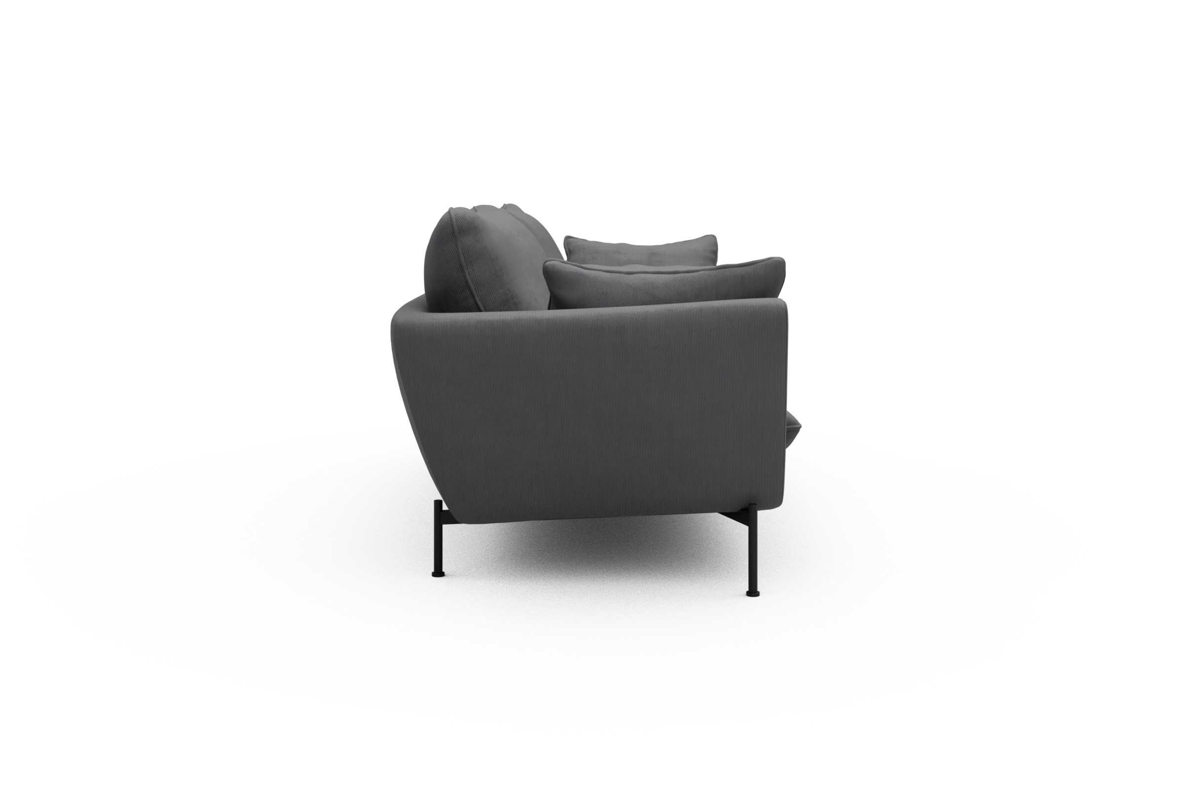Sofa Anton 3-Sitzer Cordufine-Grey