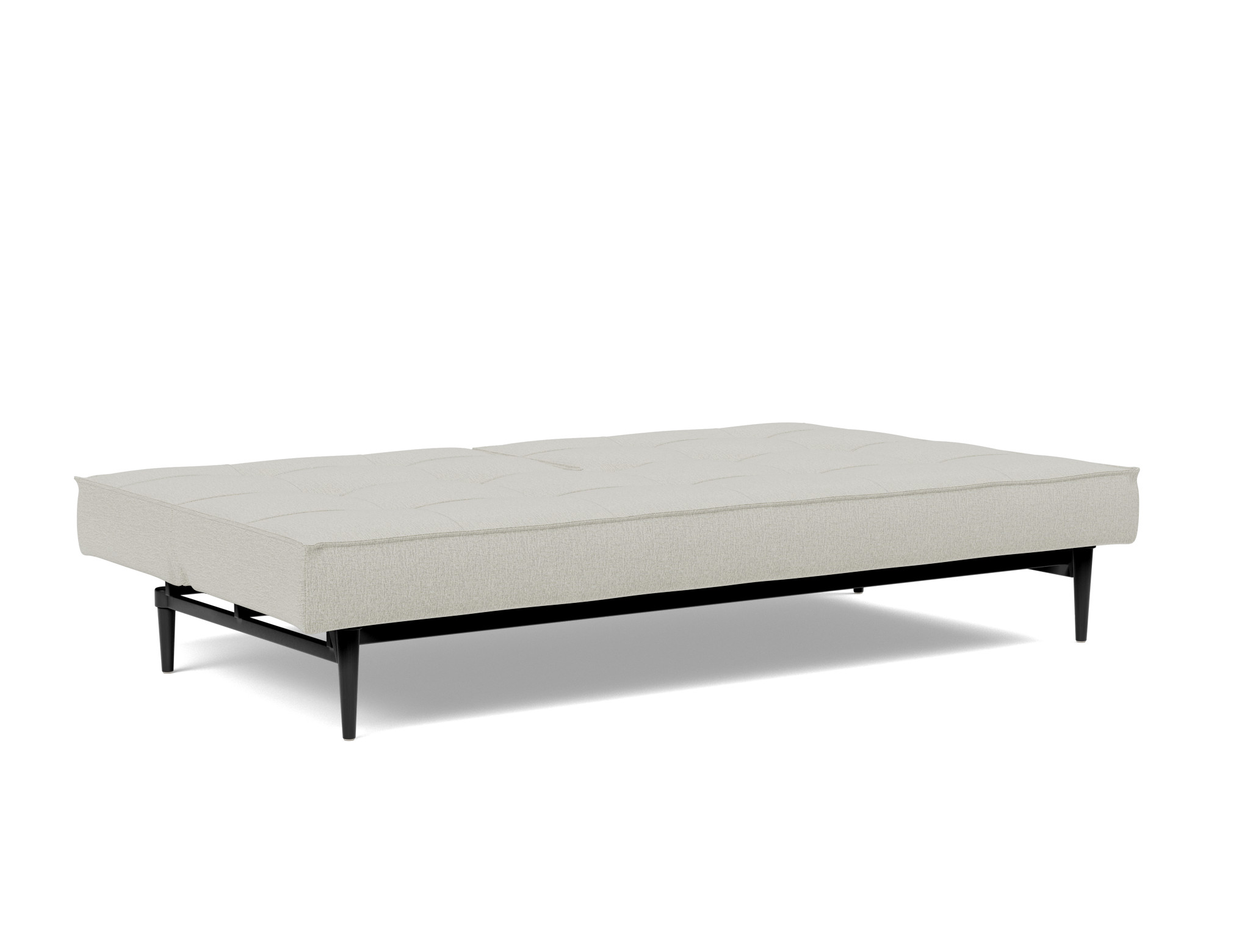 Schlafsofa Splitback Flachgewebe Mixed Dance 527-Natural Beine Styletto Eiche schwarz