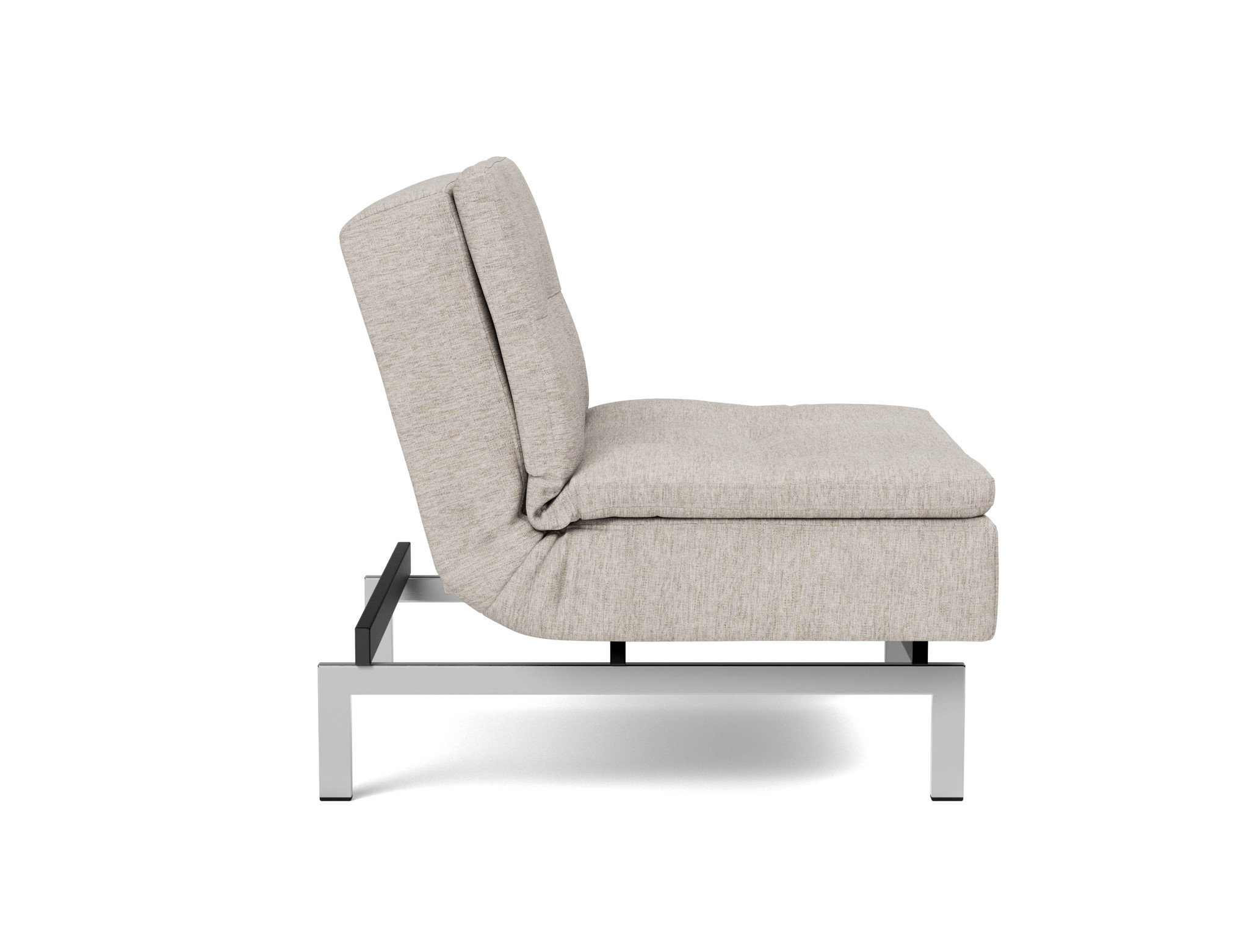 Sessel Dublexo Chenille Yuveno 471-Sand Beine Chrom