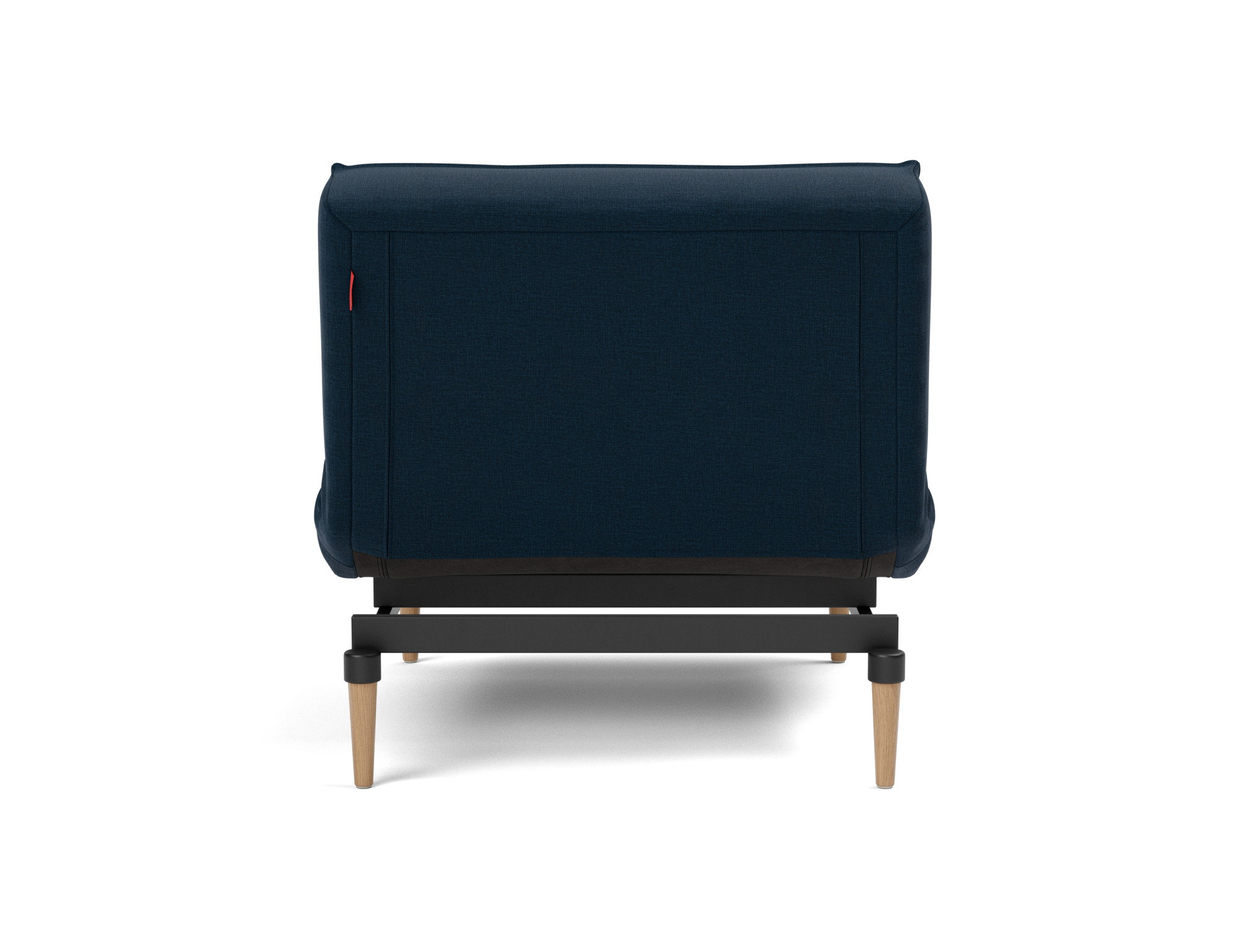 Sessel Splitback Flachgewebe Mixed Dance 528-Blue Beine Styletto Eiche hell
