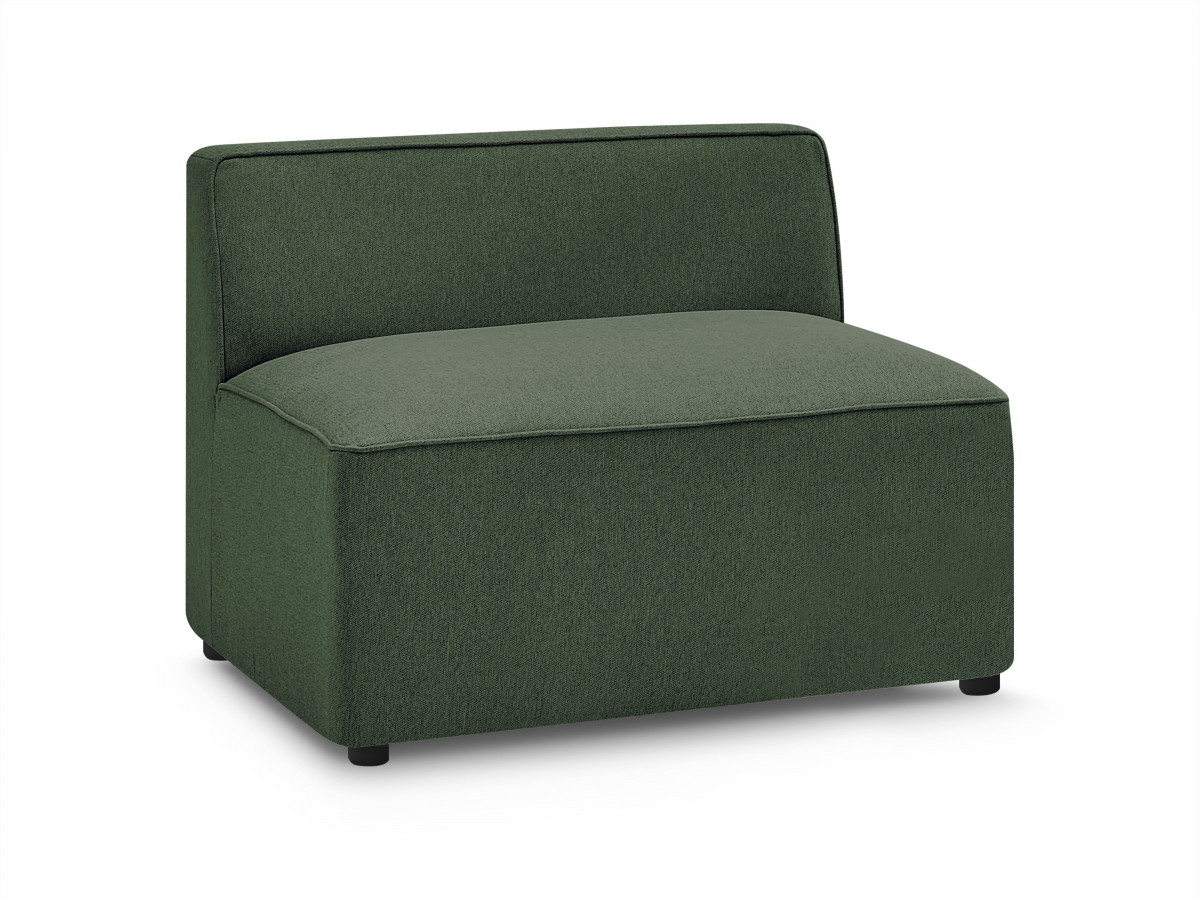 Bobochic Rousseau Sofamodul 1-Sitzer Melange-Stoff Grün